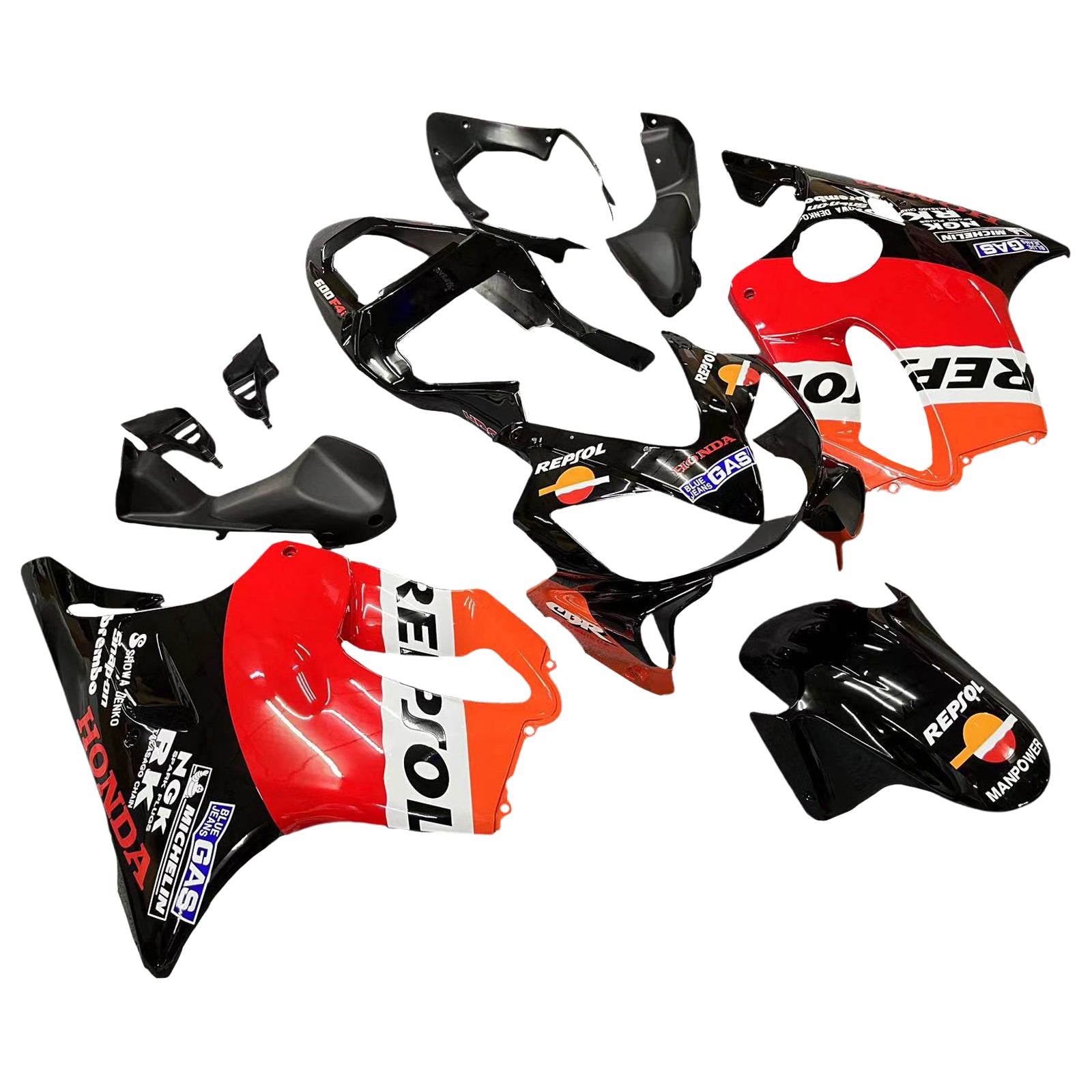 Fairings 2001-2003 Honda CBR 600 F4i Black Repsol