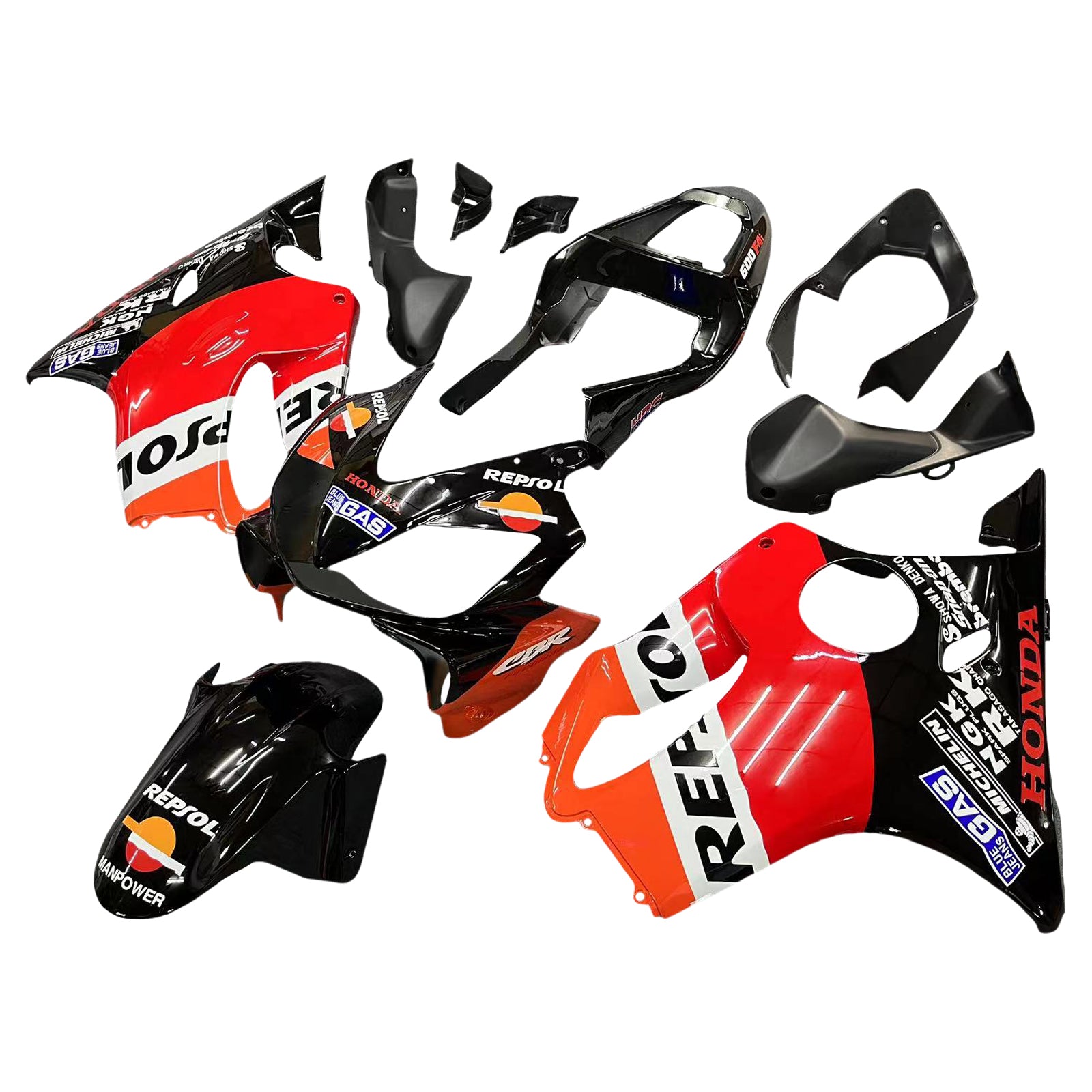 Fairings 2001-2003 Honda CBR 600 F4i Black Repsol
