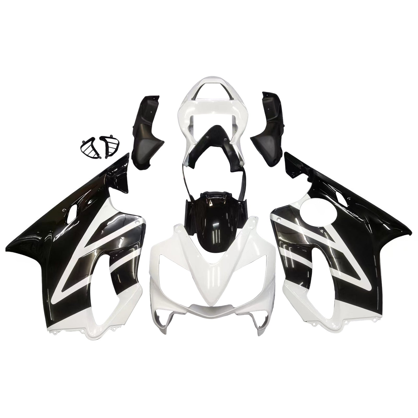 Carenados 2001-2003 Honda CBR600 F4i Negro y Blanco F4i Genérico