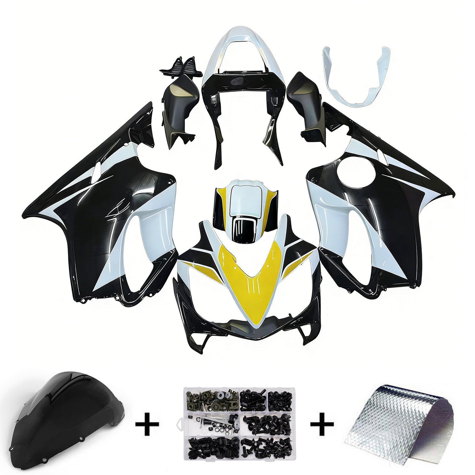 Fairings 2001-2003 Honda CBR 600 F4i Black & White Playboy Generic