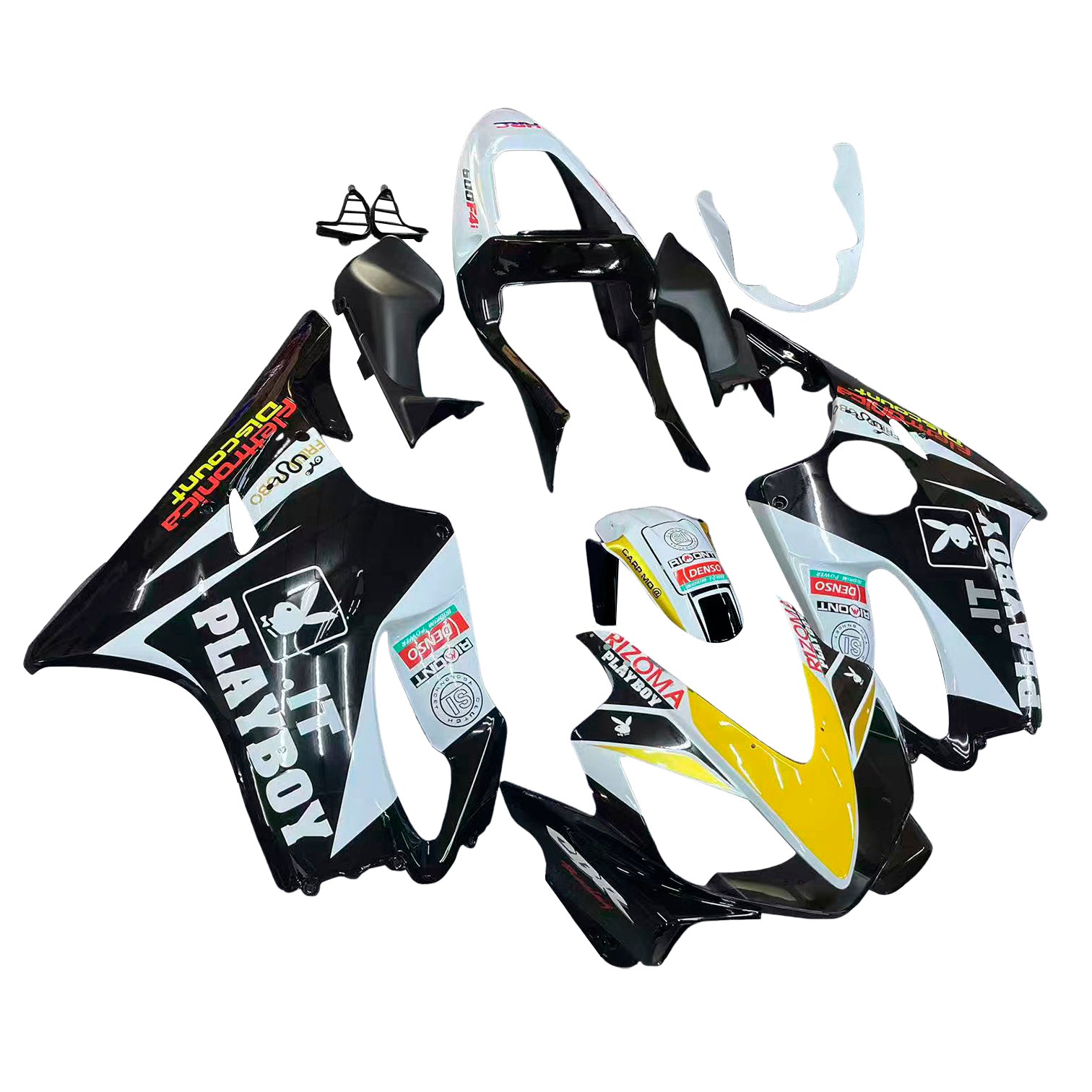 Fairings 2001-2003 Honda CBR 600 F4i Black & White Playboy Generic