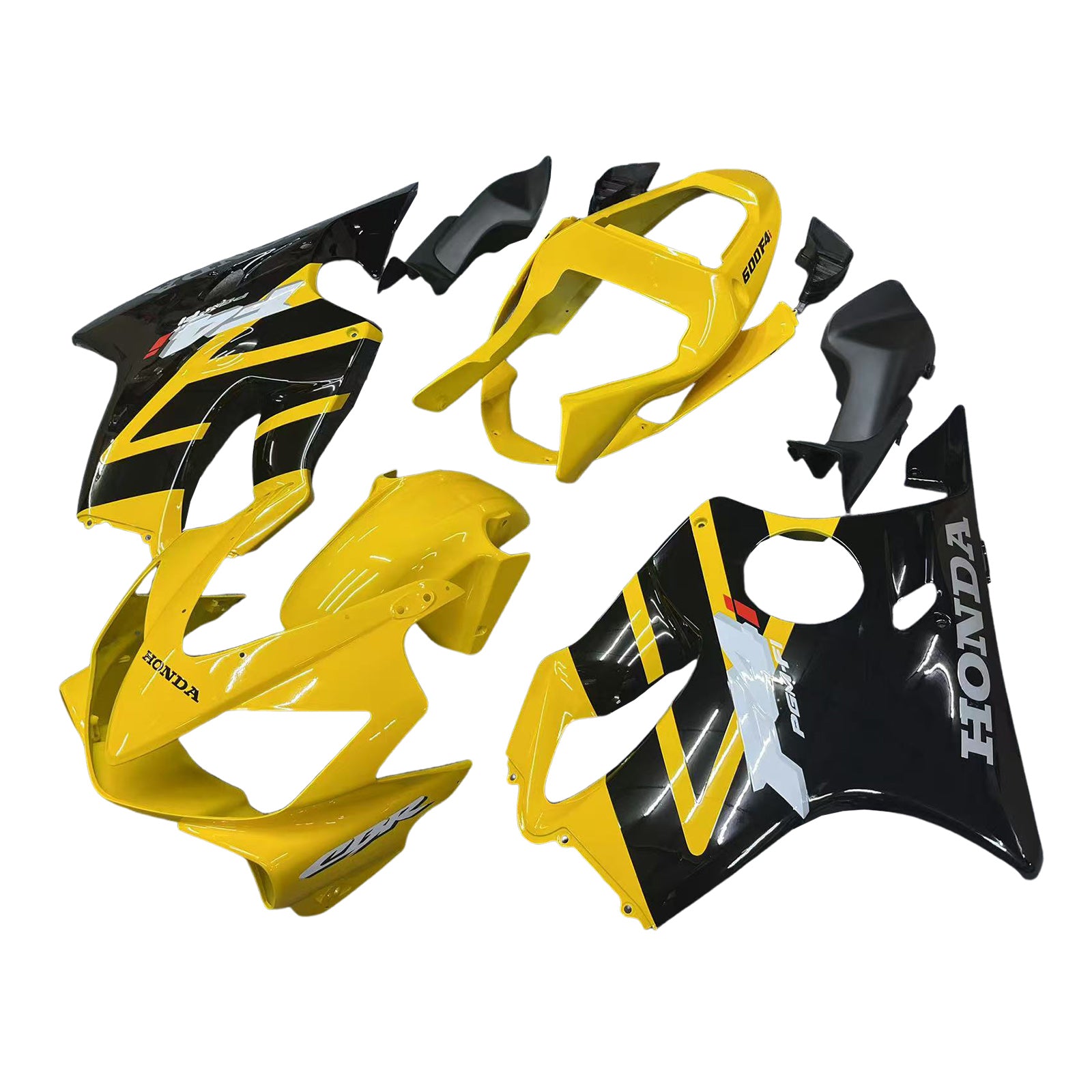Fairings 2001-2003 Honda CBR 600 F4i Yellow & Black F4i Generic