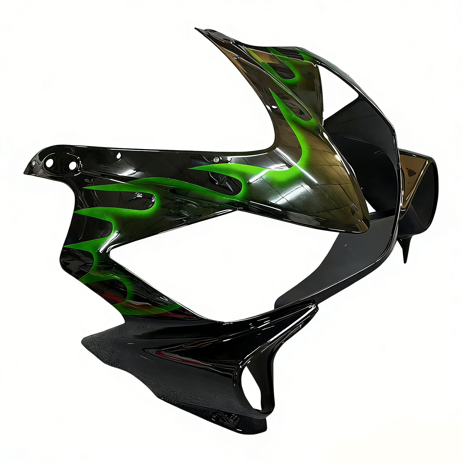 Fairings 2001-2003 Honda CBR 600 F4i Black & Green Flame Generic