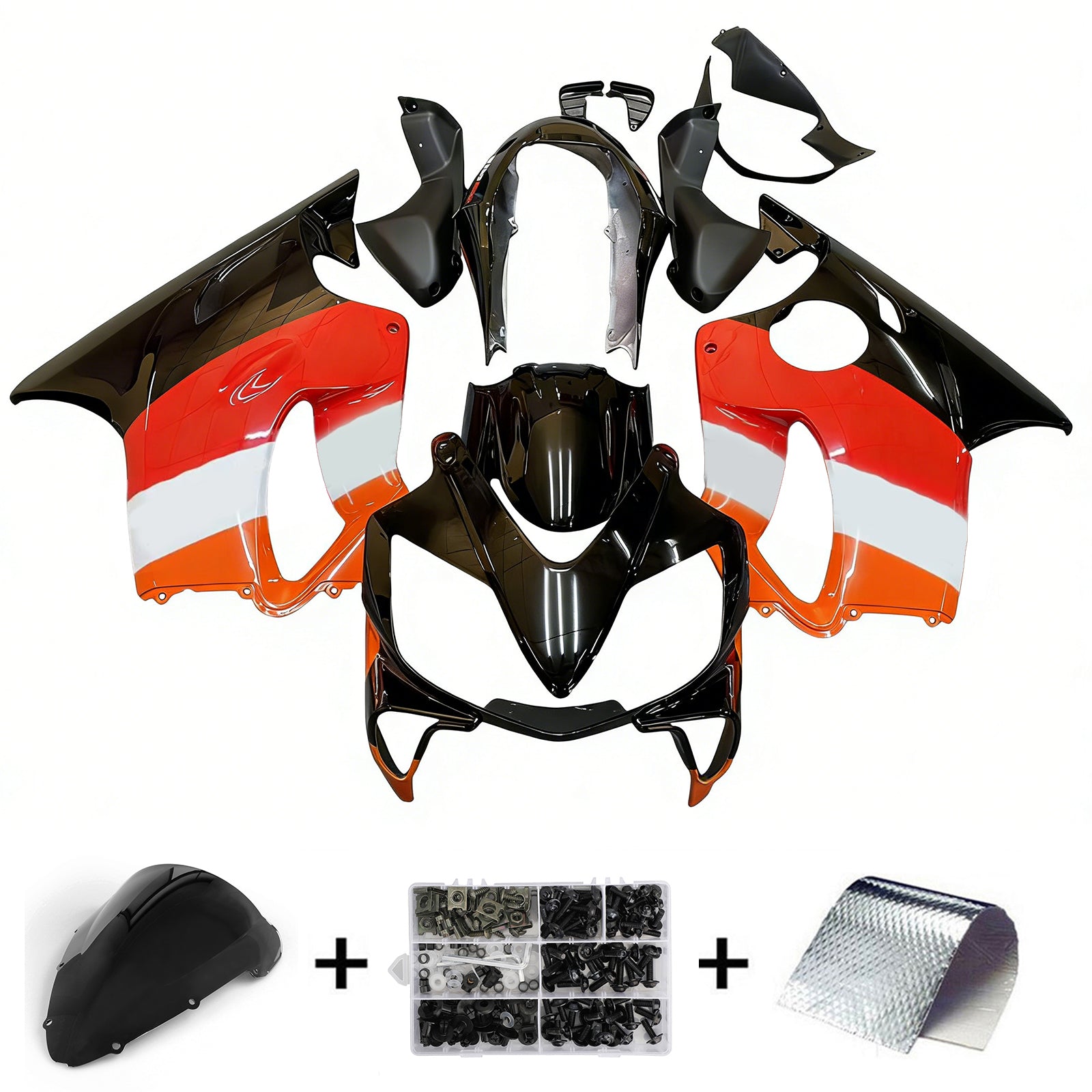 Fairings 2004-2007 Honda CBR 600 F4i Black Repsol