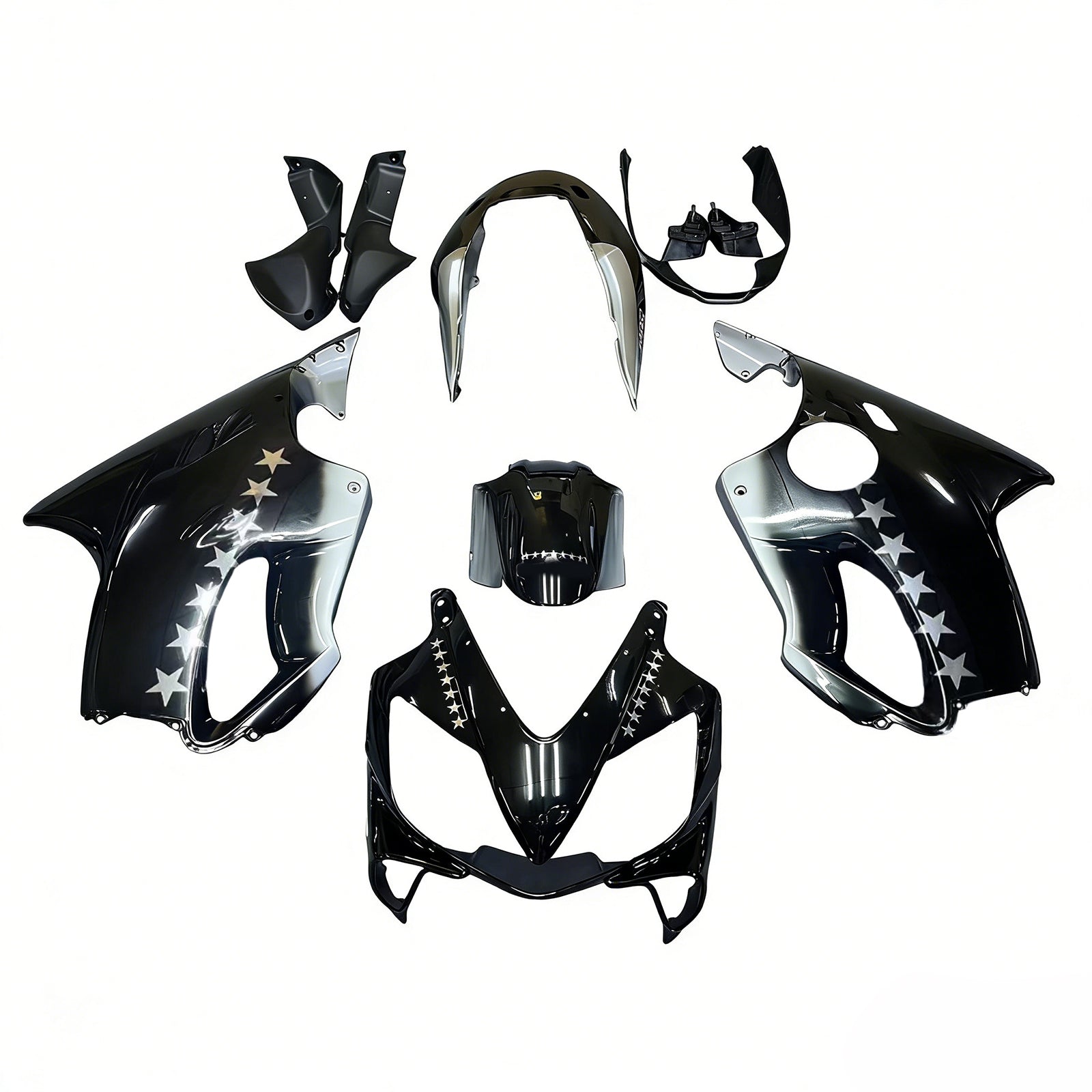Fairings 2004-2007 Honda CBR 600 F4i Black SevenStars Generic