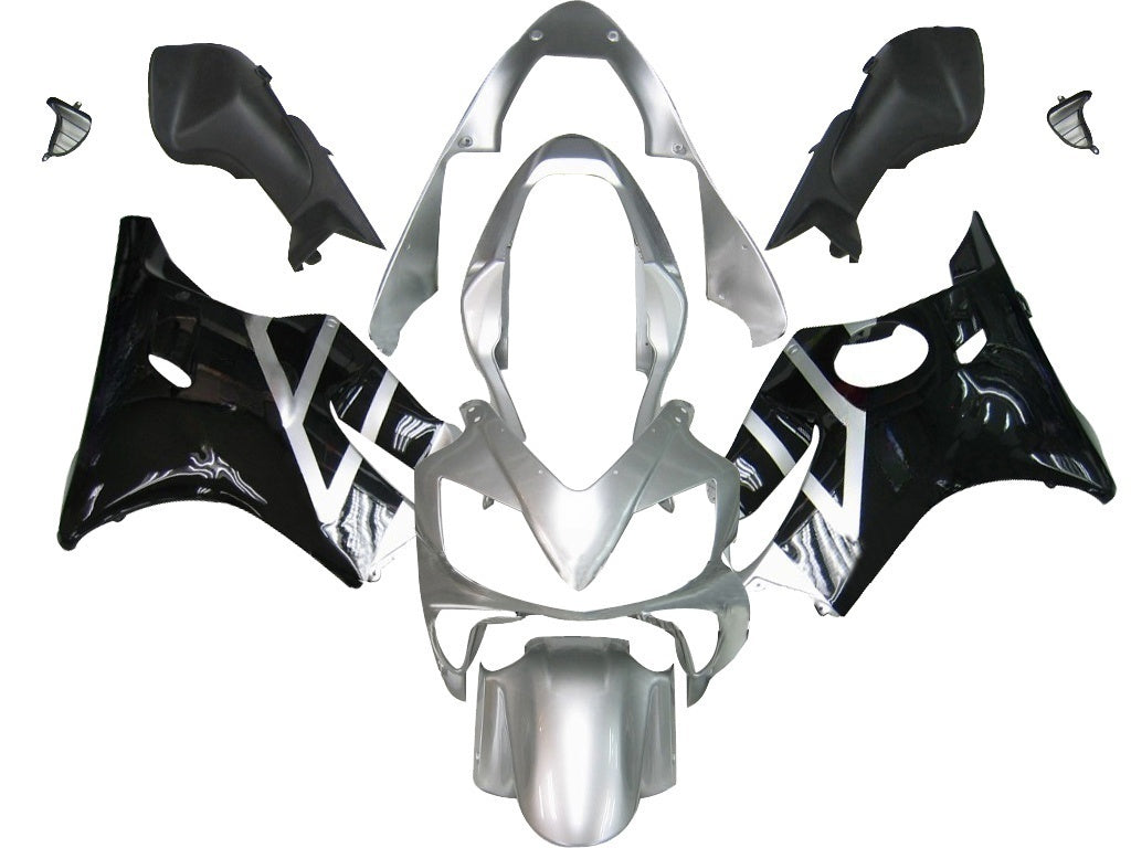 Carenados 2004-2007 Honda CBR 600 F4i Plata y Negro F4i Genérico