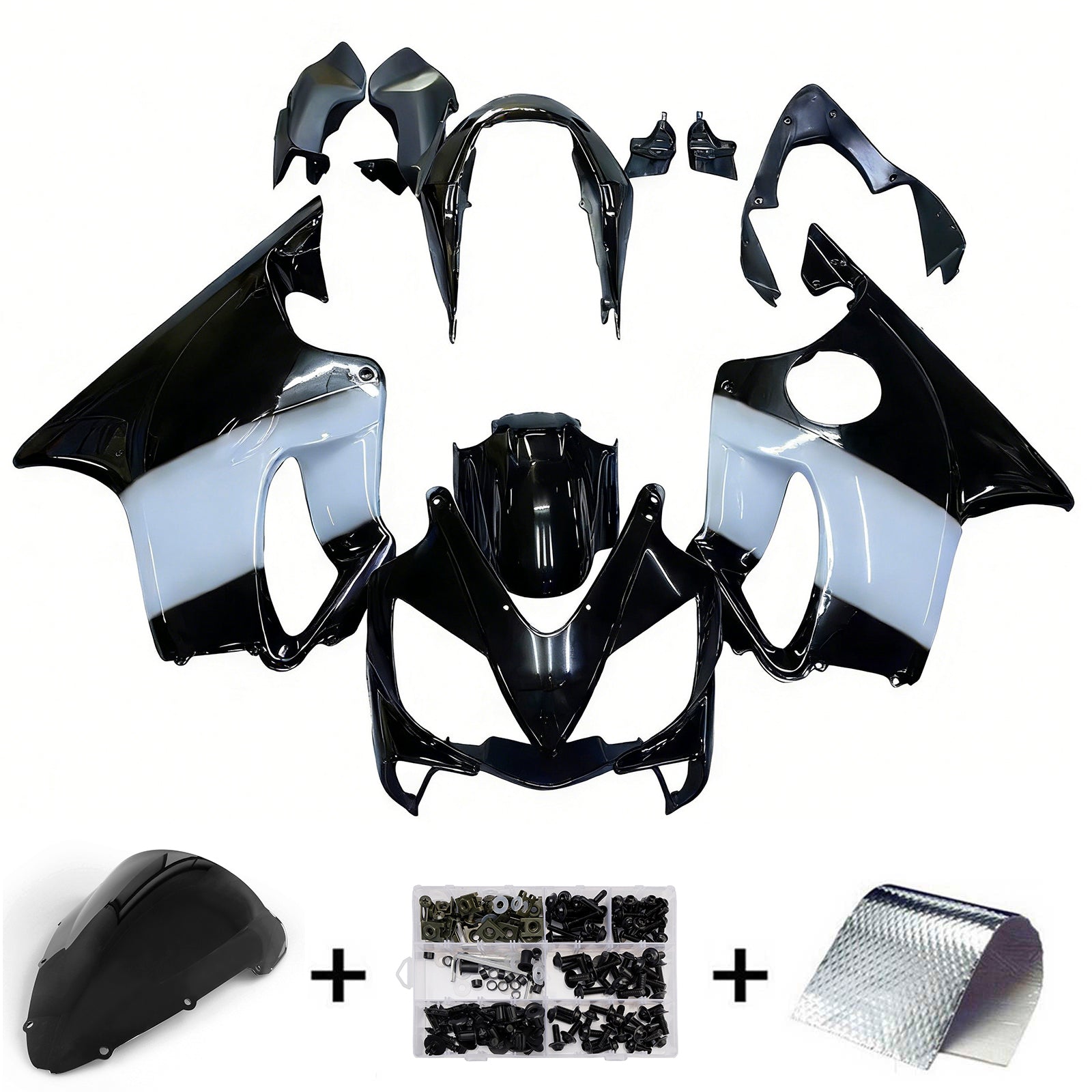 Fairings 2004-2007 Honda CBR 600 F4i Black West Generic