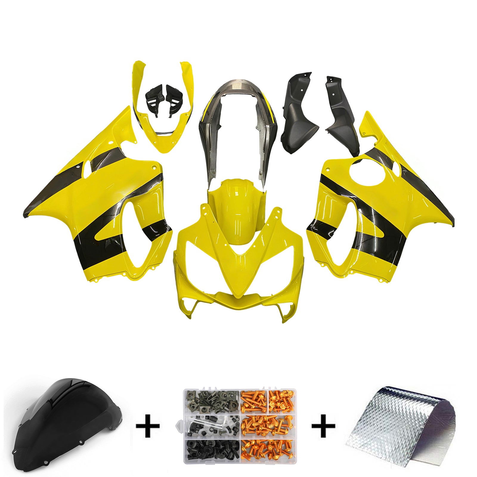 Fairings 2004-2007 Honda CBR 600 F4i Yellow & Black CBR Generic