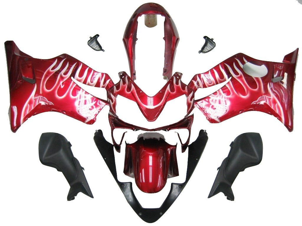 Carenados 2004-2007 Honda CBR 600 F4i Cherry Red & White Flame Generic