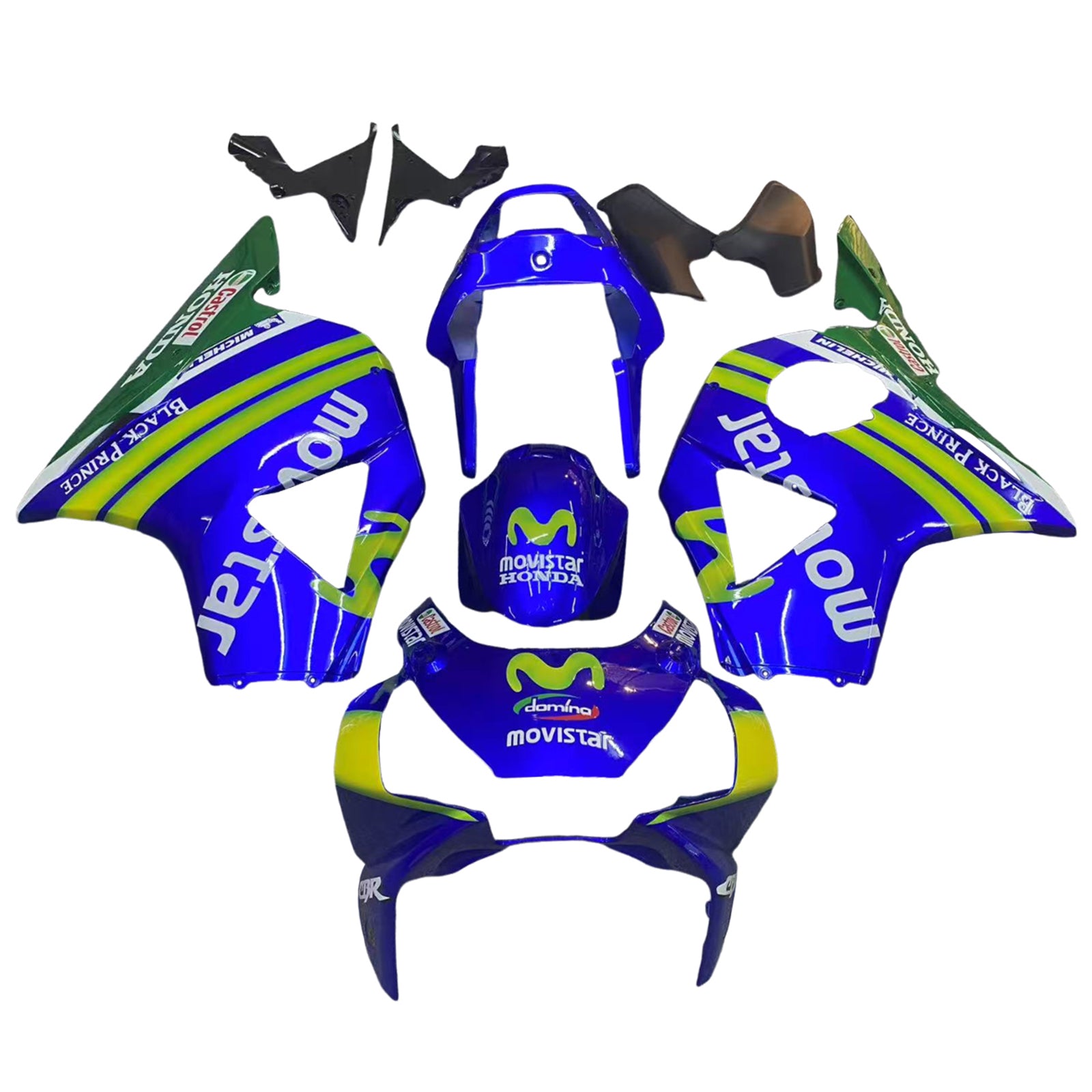 Fairings 2002-2003 Honda CBR 954 RR Blue & Green Movistar Generic
