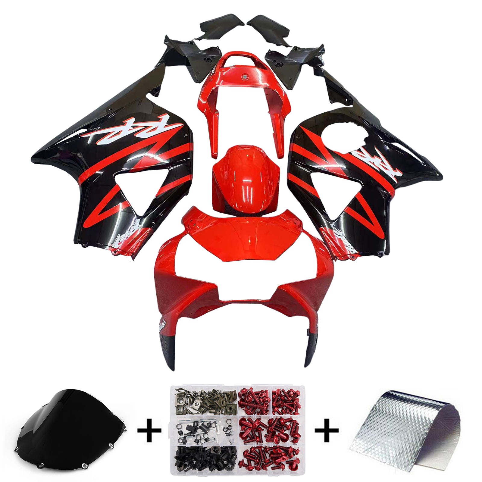 Fairings 2002-2003 Honda CBR 954 RR Red and Black RR Generic