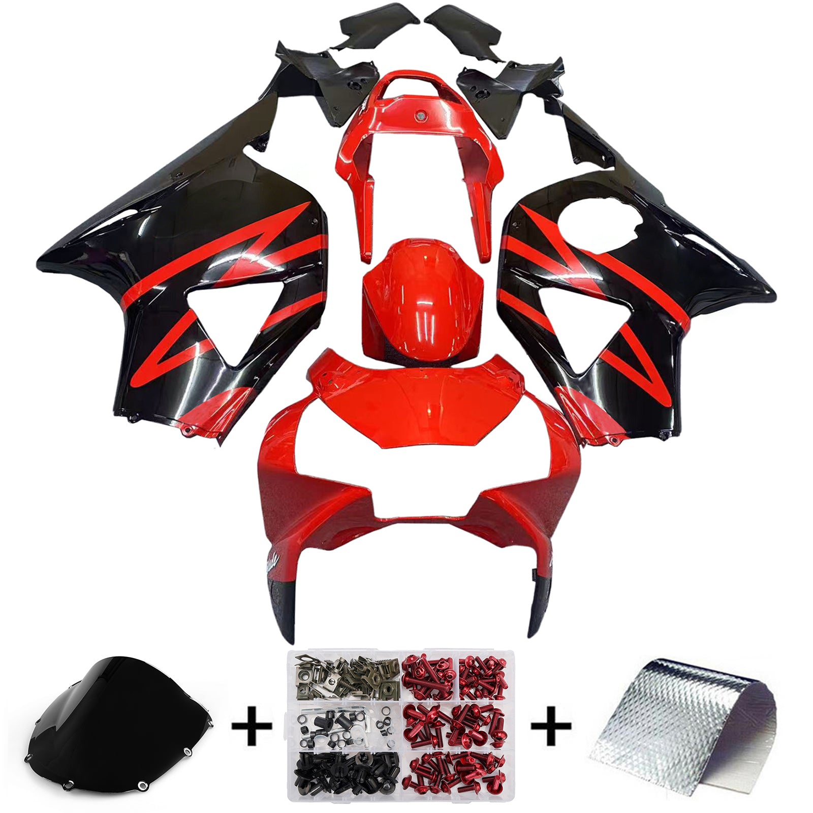 Fairings 2002-2003 Honda CBR 954 RR Red and Black RR Generic