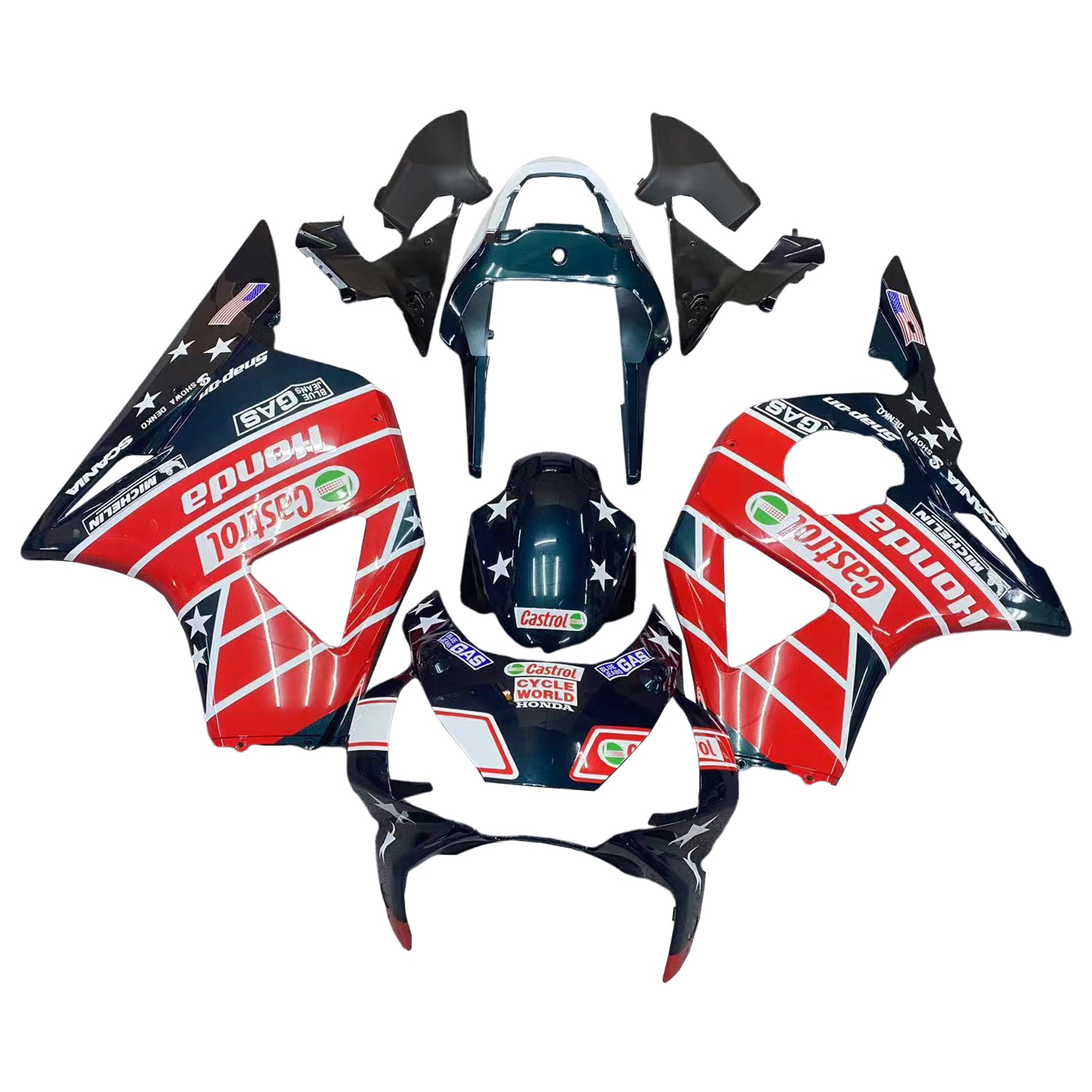 Fairings 2002-2003 Honda CBR 954 RR Multi-Color Castrol Honda Generic