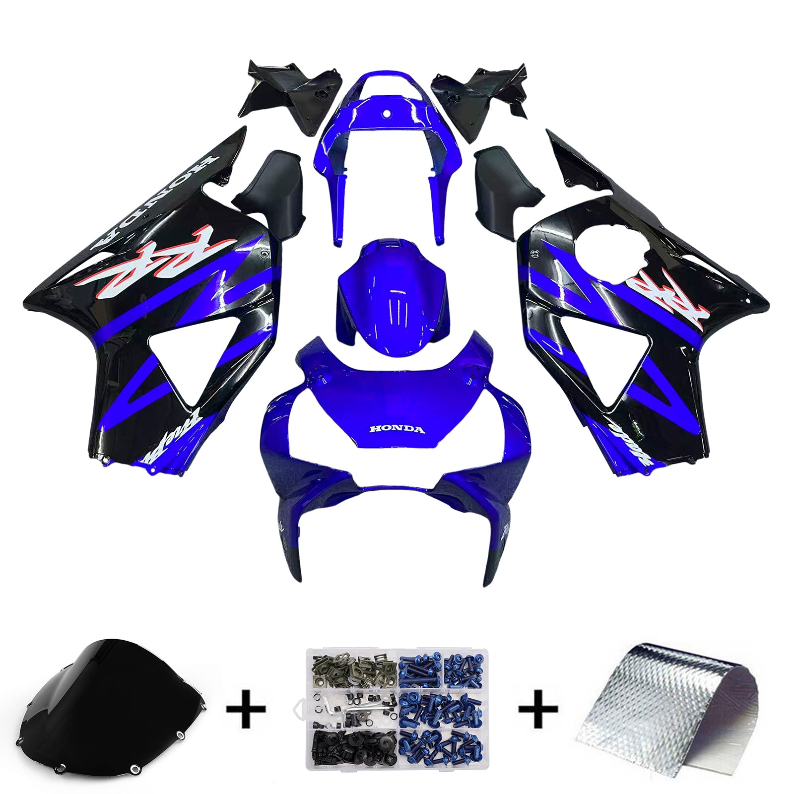 Carenados 2002-2003 Honda CBR 954 RR Azul y Negro RR Genérico