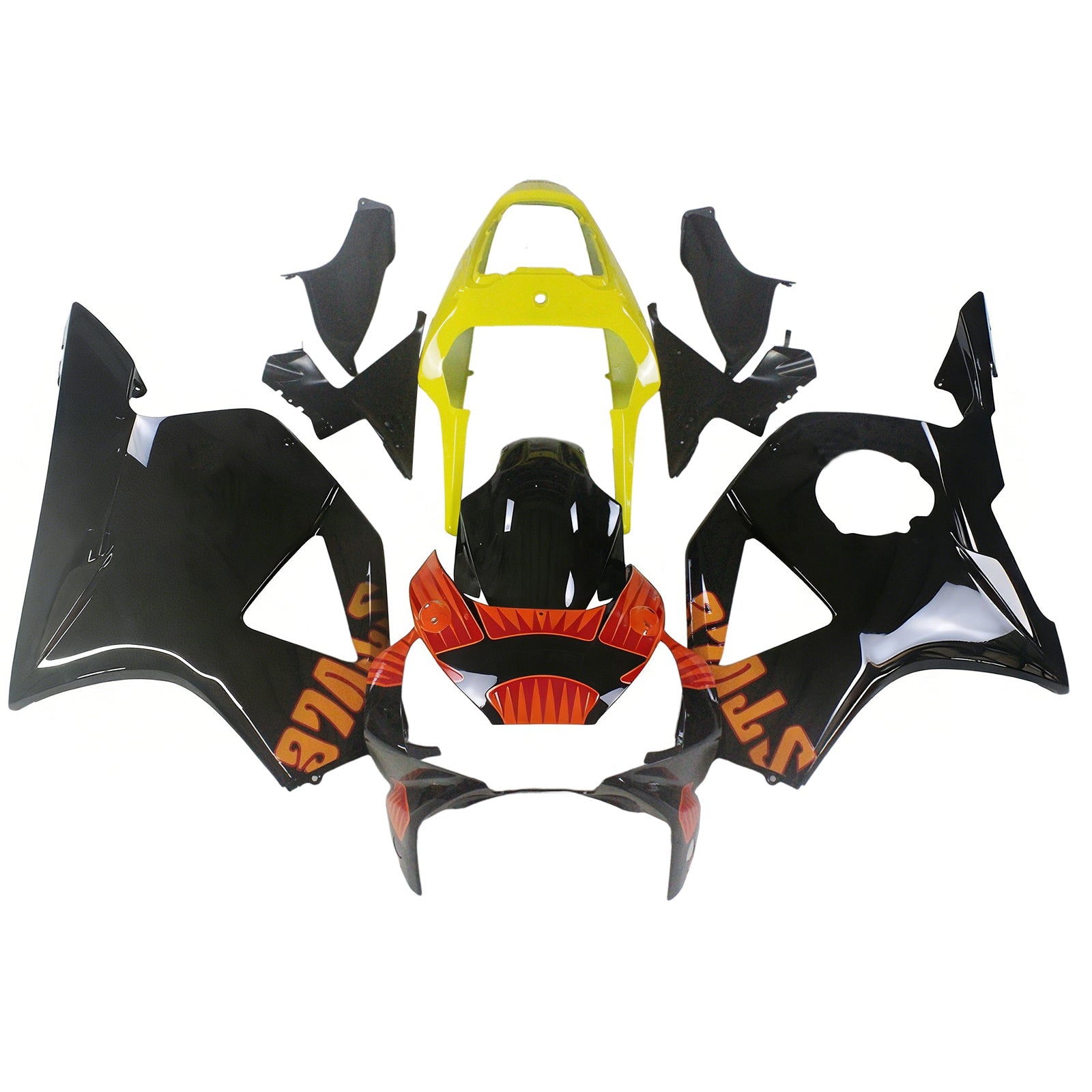 Fairings 2002-2003 Honda CBR 954 RR Black & Yellow Repsol Moto Generic