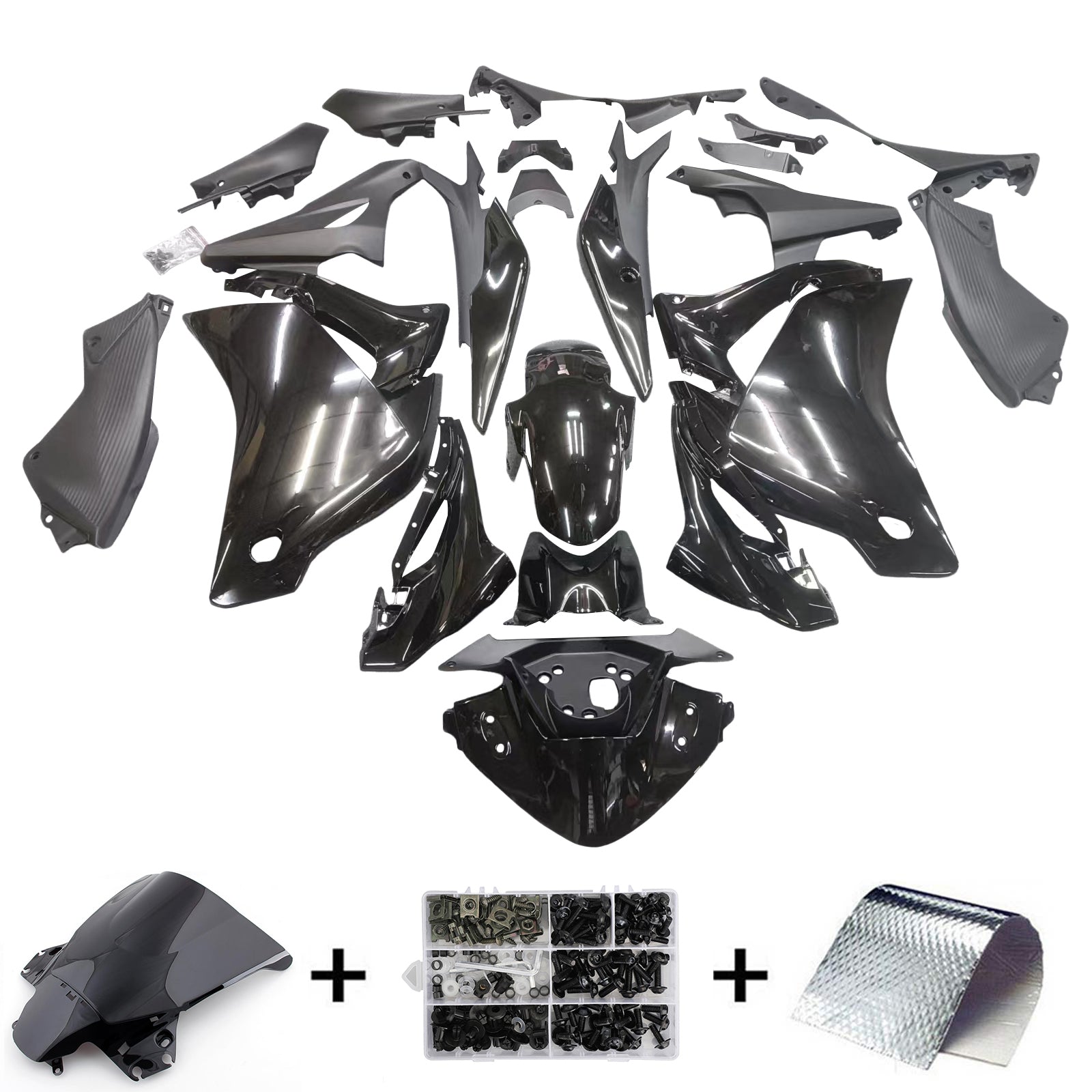 Fairings 2011-2015 Honda CBR250R Black CBR Racing Generic