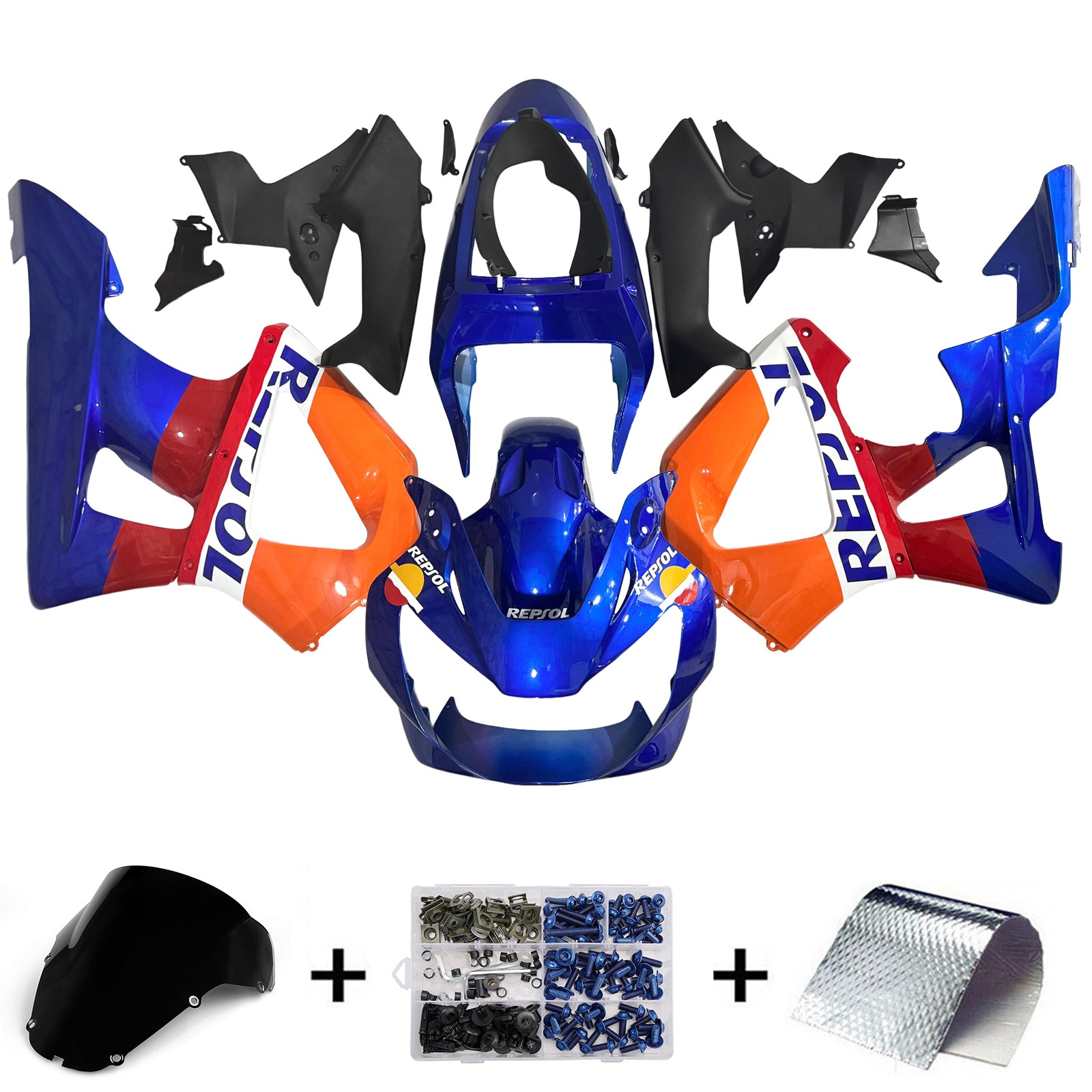 Injection Fairing Kit Bodywork Plastic ABS For Honda CBR929RR 2000-2001
