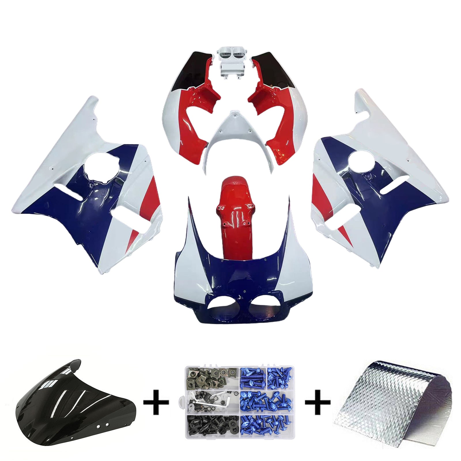 Amotopart Honda CBR400RR NC23 1987-1989 Fairing Kit Bodywork Plastic ABS