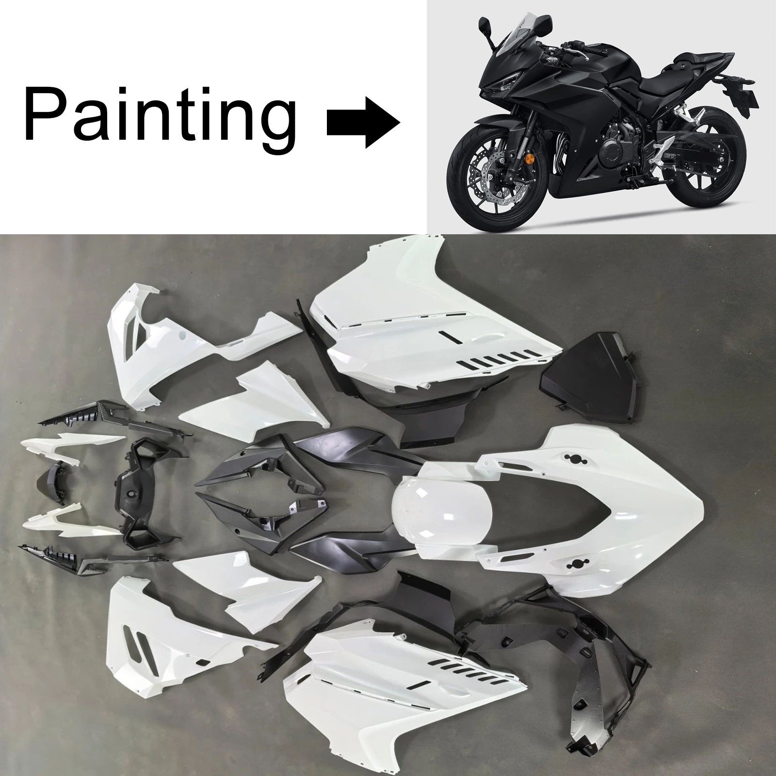 Injection Fairing Kit Bodywork Plastic ABS For Honda CBR400R CBR500R 2024-2025