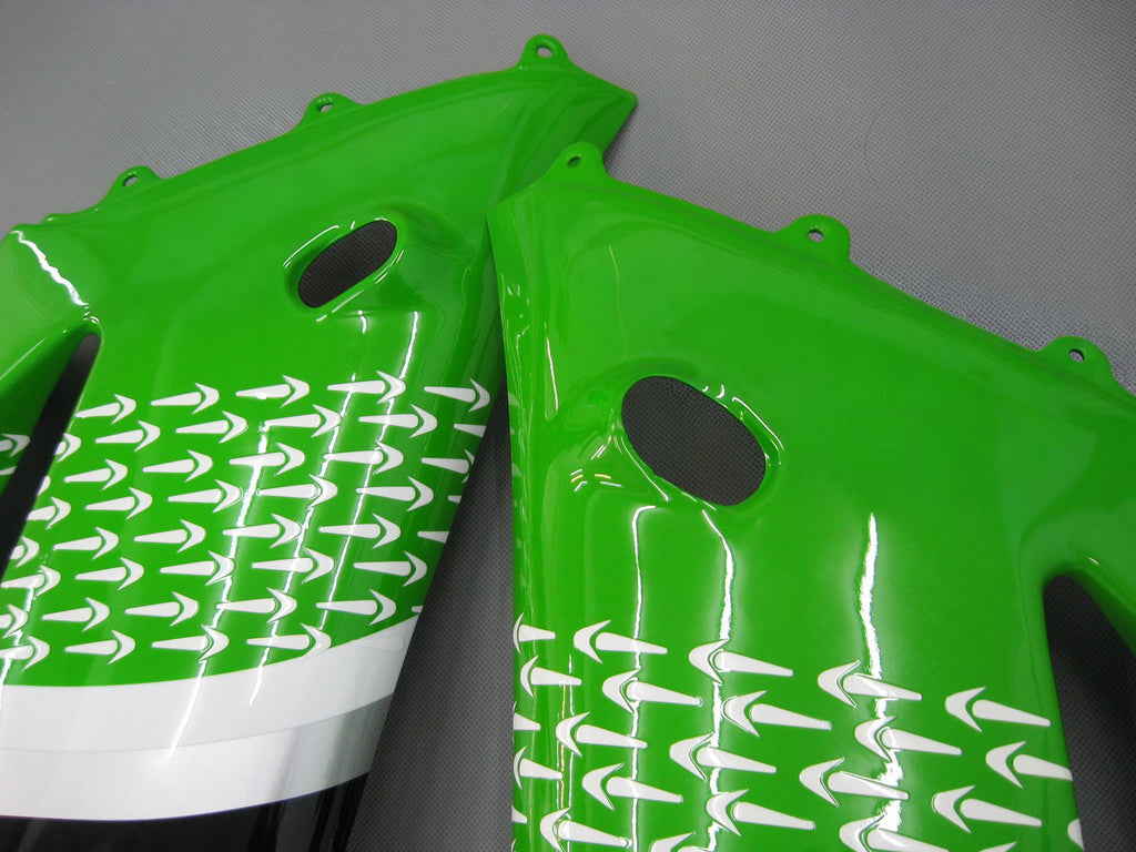 Fairings 2003-2004 Kawasaki ZX6R 636 Green Black No.56 ELF Generic