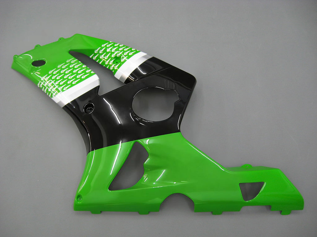 Fairings 2003-2004 Kawasaki ZX6R 636 Green Black No.56 ELF Generic