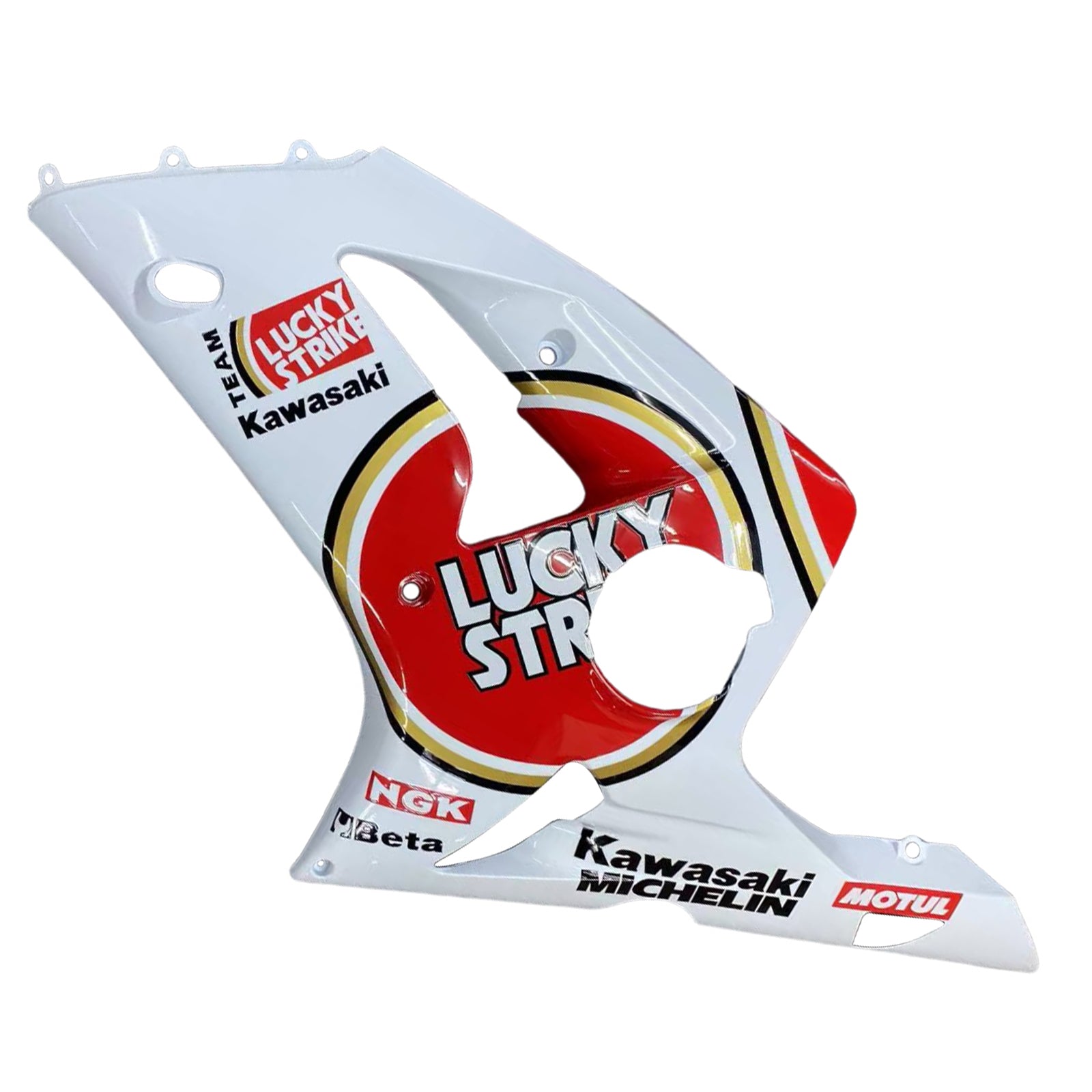 Fairings 2003-2004 Kawasaki ZX6R 636 White Red Lucky Strike Ninja Generic