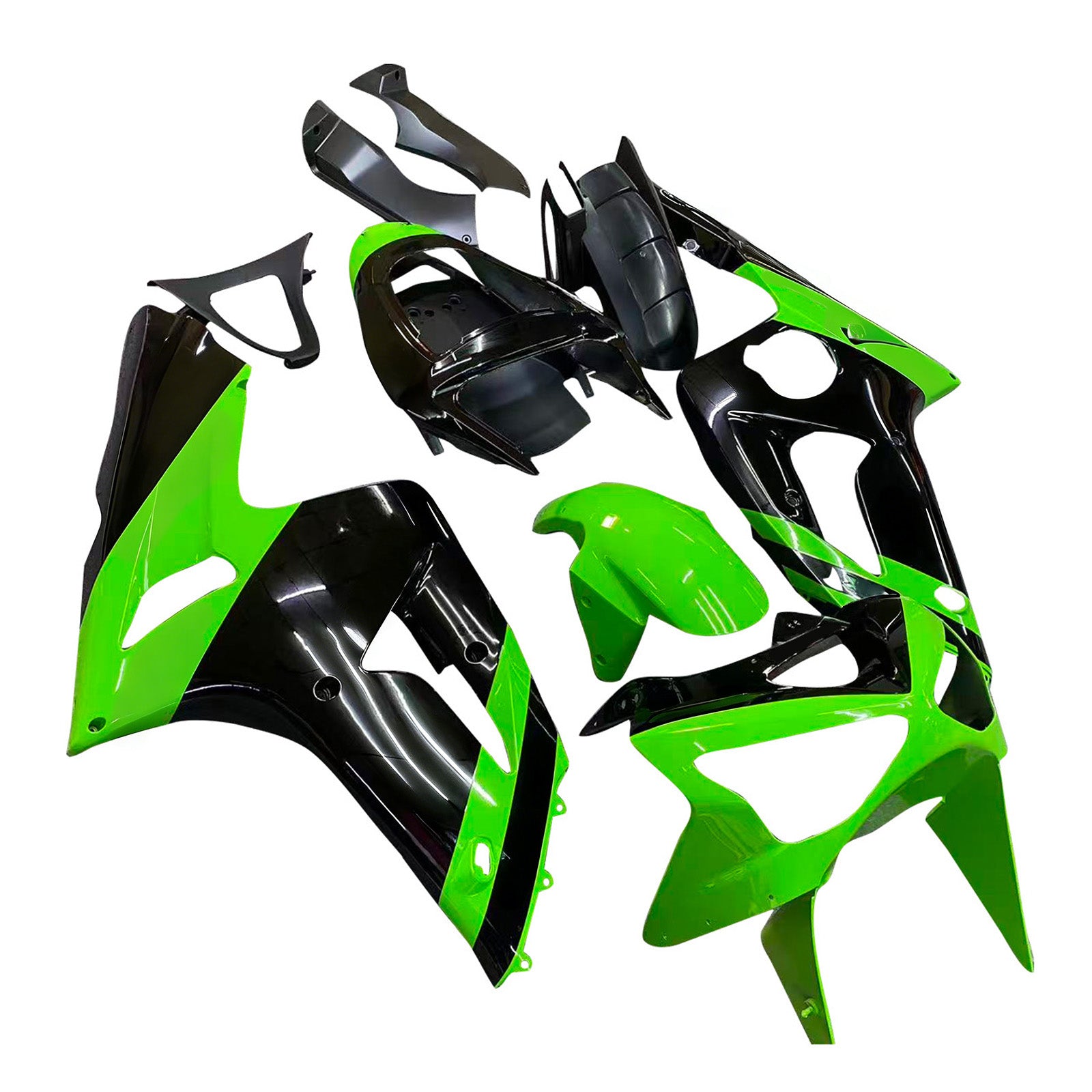 Injection Fairing Kit Bodywork Plastic ABS fit For Kawasaki ZX6R 2003-2004