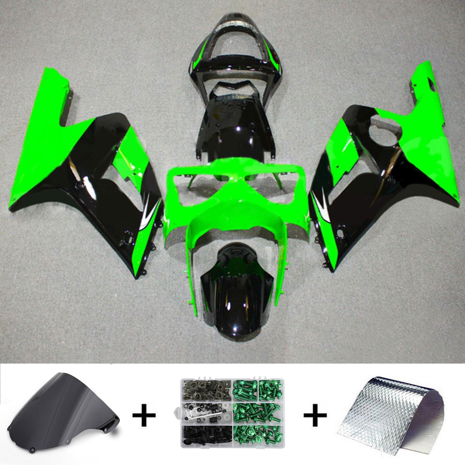 Kawasaki ZX6R 636 2003-2004 Fairing Kit Bodywork Plastic ABS