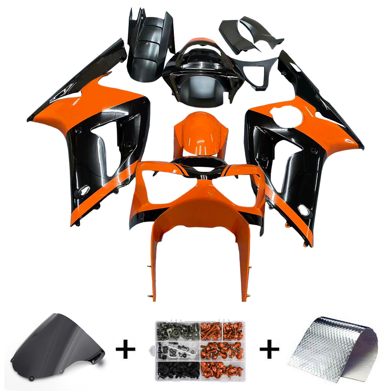 Kawasaki ZX6R 636 2003-2004 Fairing Kit Bodywork Plastic ABS