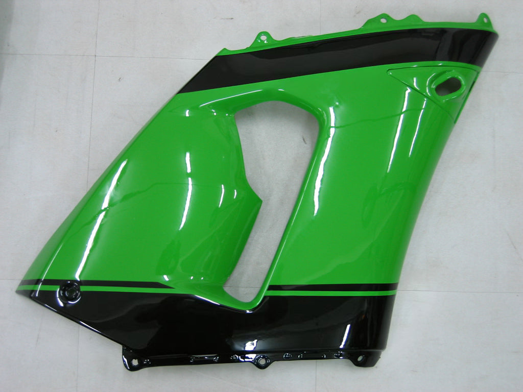 Fairings 2005-2006 Kawasaki ZX6R 636 Green Black No.14 ZX6R Generic
