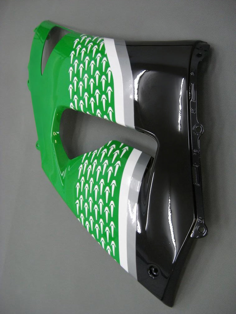 Carenados 2005-2006 Kawasaki ZX6R 636 Verde Negro No.56 Nakano Genérico
