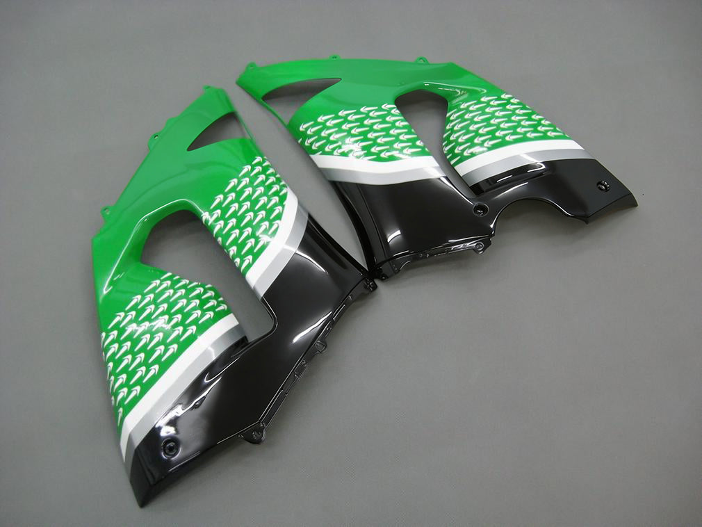 Carenados 2005-2006 Kawasaki ZX6R 636 Verde Negro No.56 Nakano Genérico
