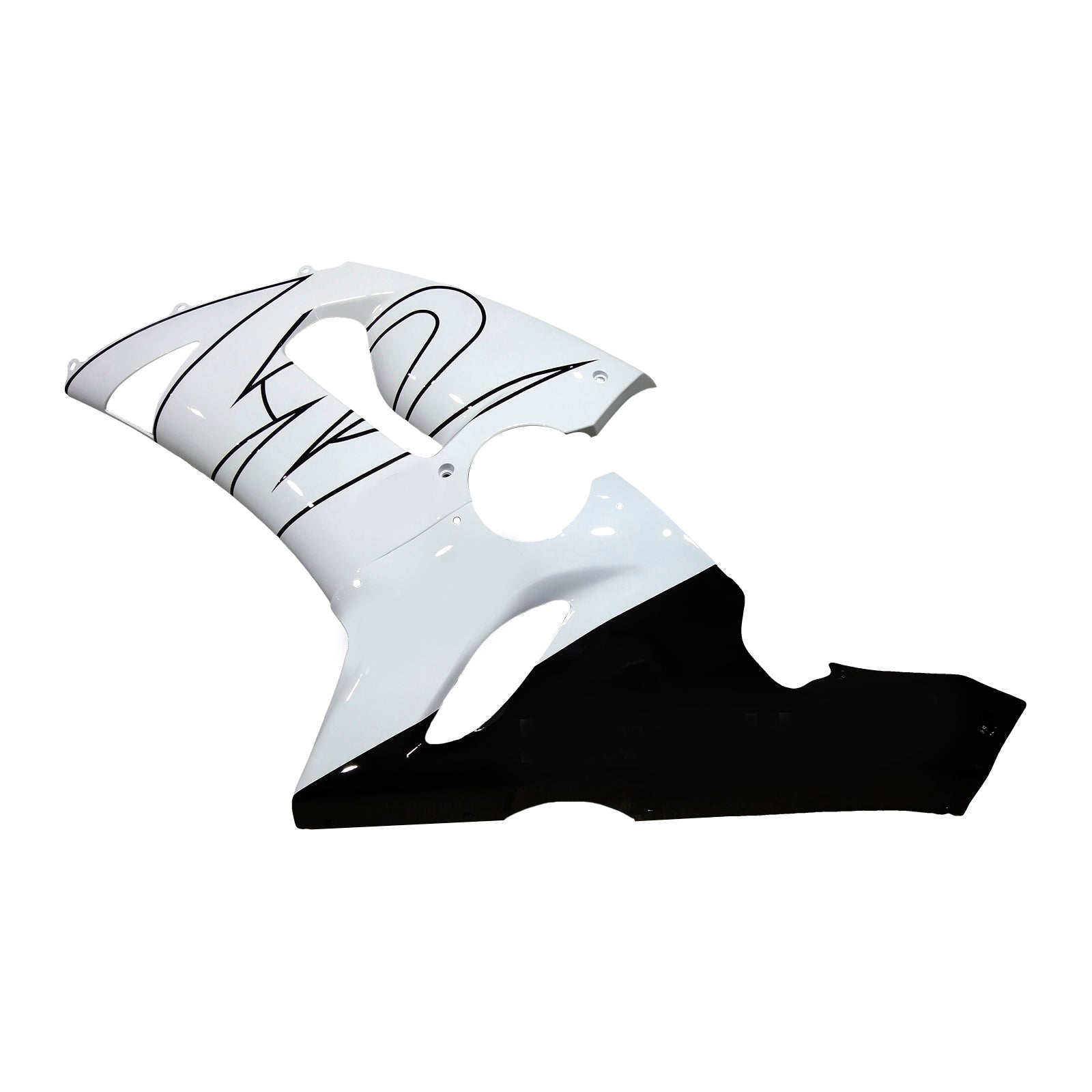 Fairings 2005-2006 Kawasaki ZX6R 636 White Black Corona Generic