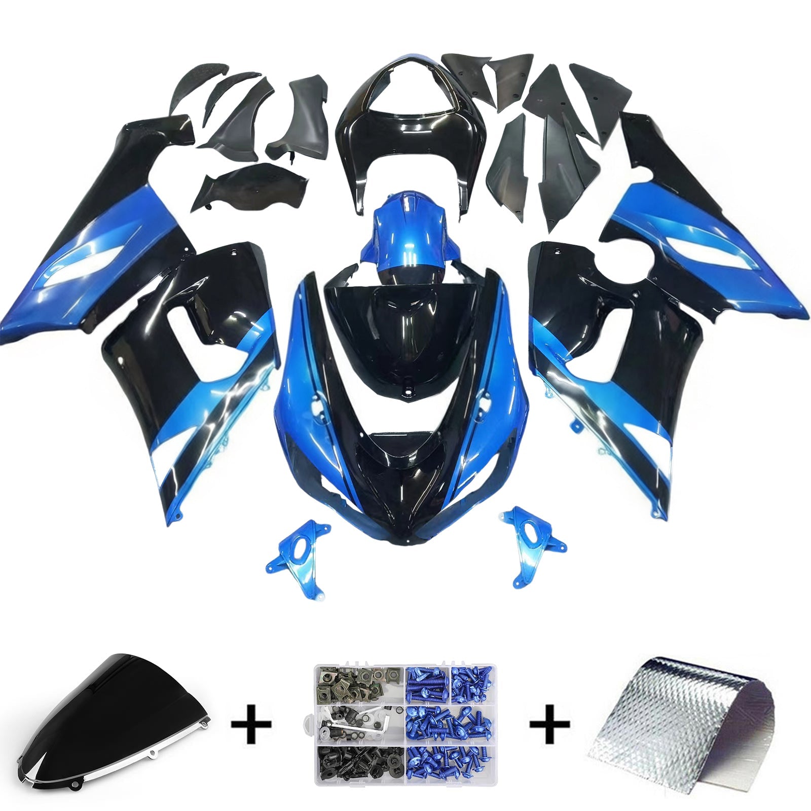 Kawasaki ZX6R 636 2005-2006 Fairing Kit Bodywork Plastic ABS