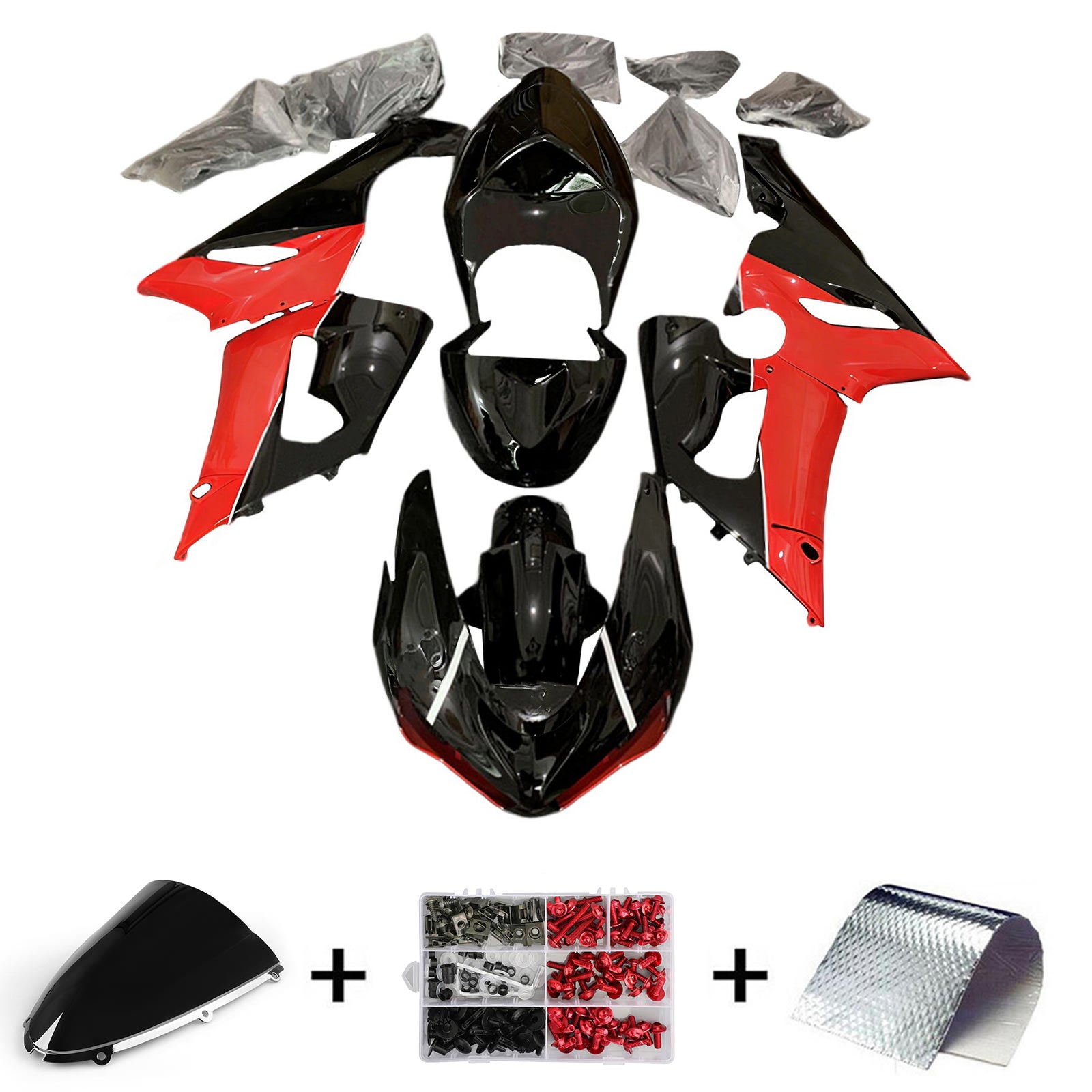 Kawasaki ZX6R 636 2005-2006 Fairing Kit Bodywork Plastic ABS