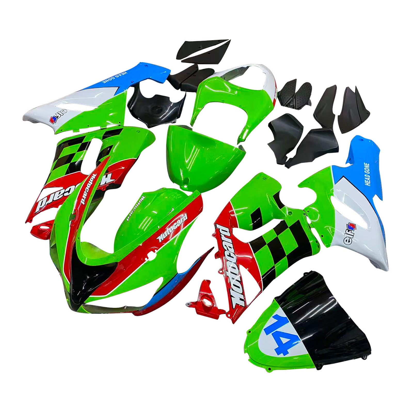 가와사키 ZX6R 636 2005-2006 페어링 키트 차체 플라스틱 ABS
