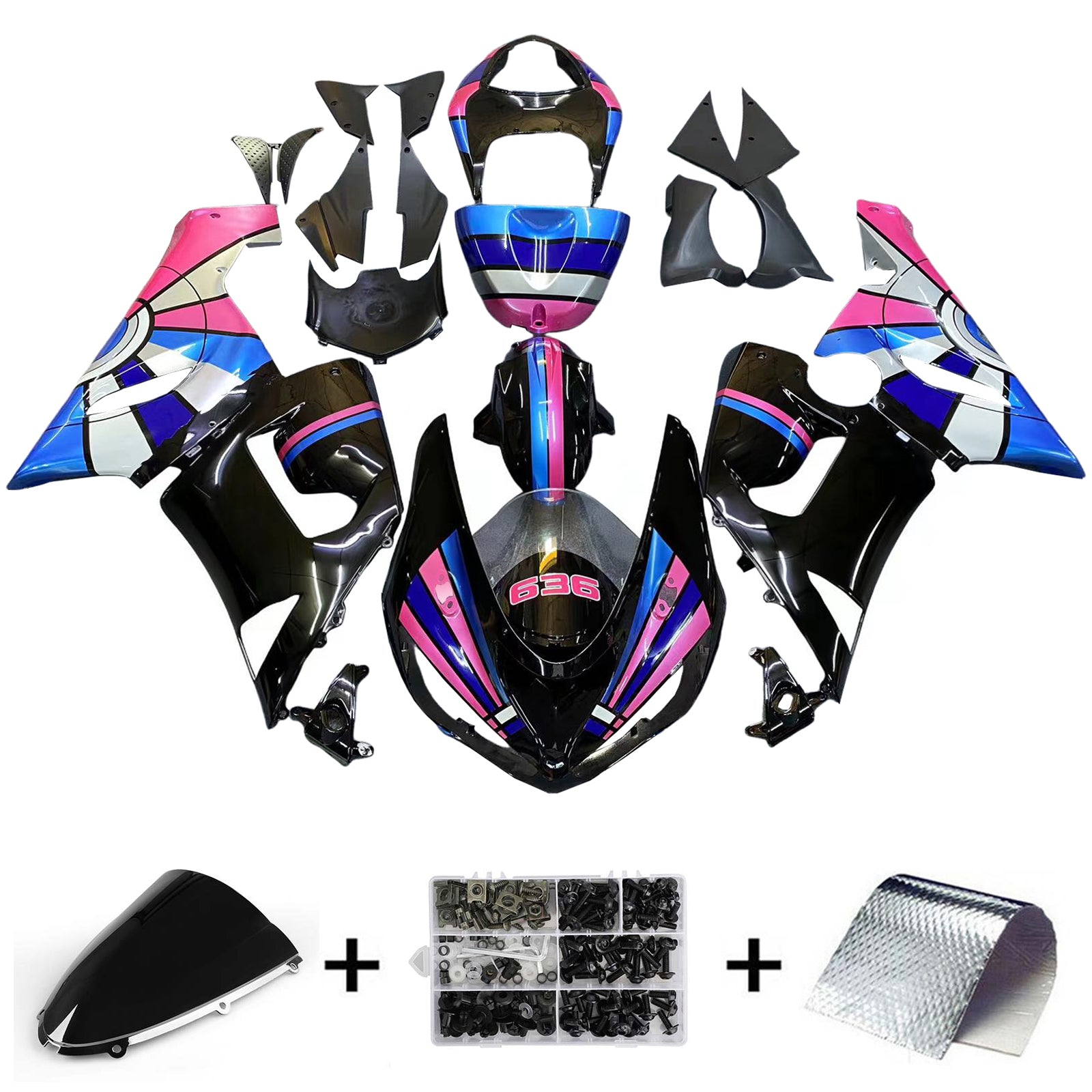 Fairing Kit For Kawasaki ZX6R 636 2005-2006 Generic