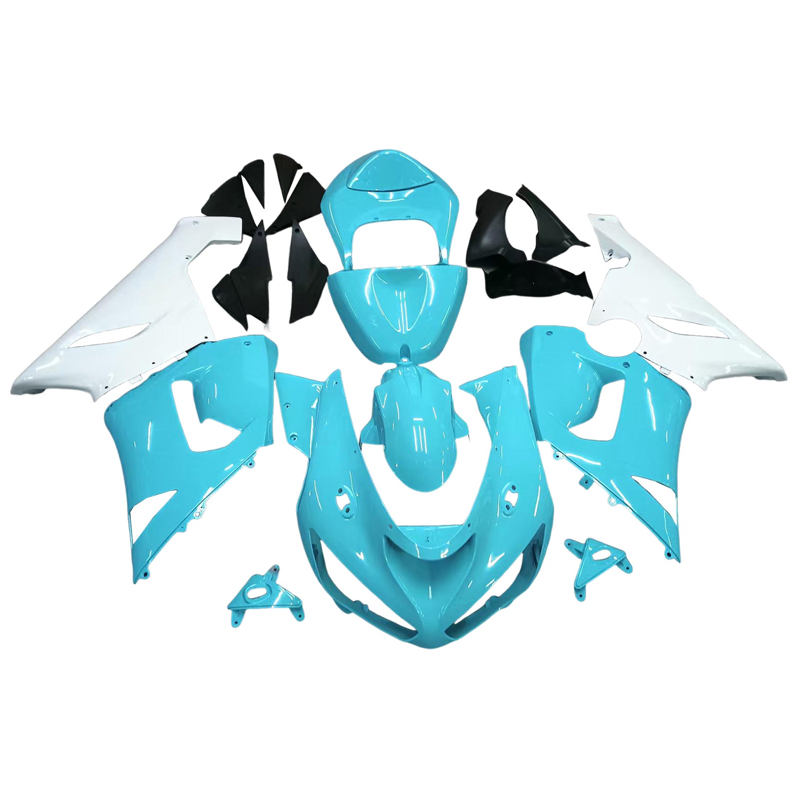 Injection Fairing Kit Bodywork Plastic ABS fit For Kawasaki ZX6R 636 2005-2006