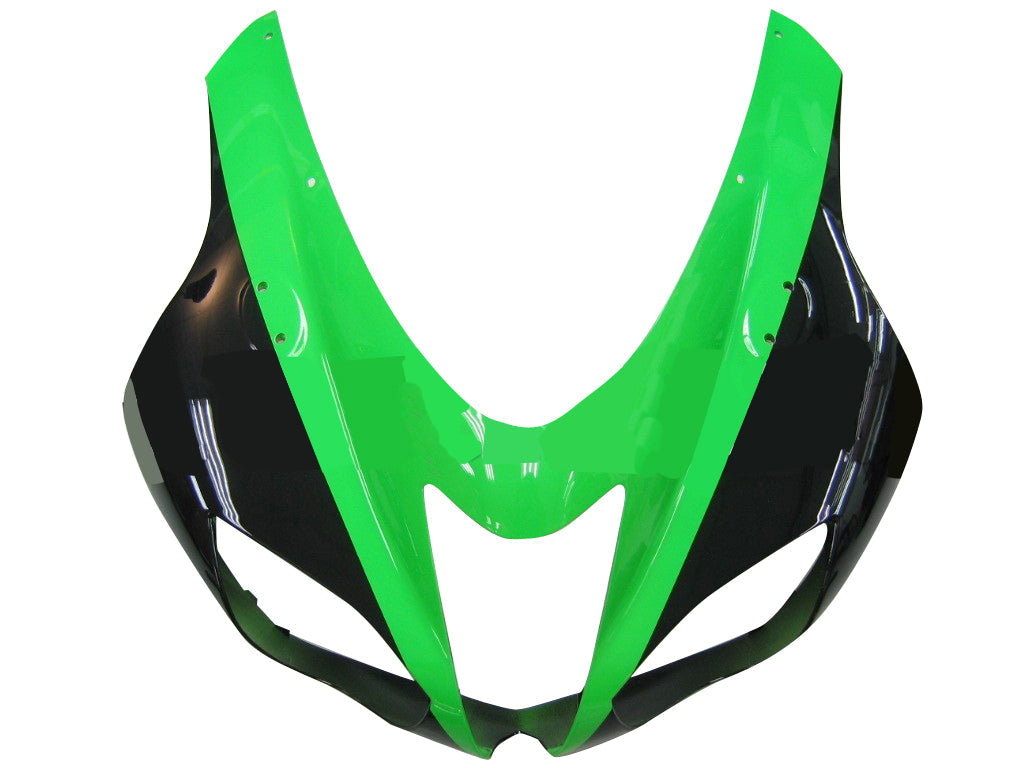 Fairings 2007-2008 Kawasaki ZX6R ZX636 Green Black Ninja ZX6R Generic
