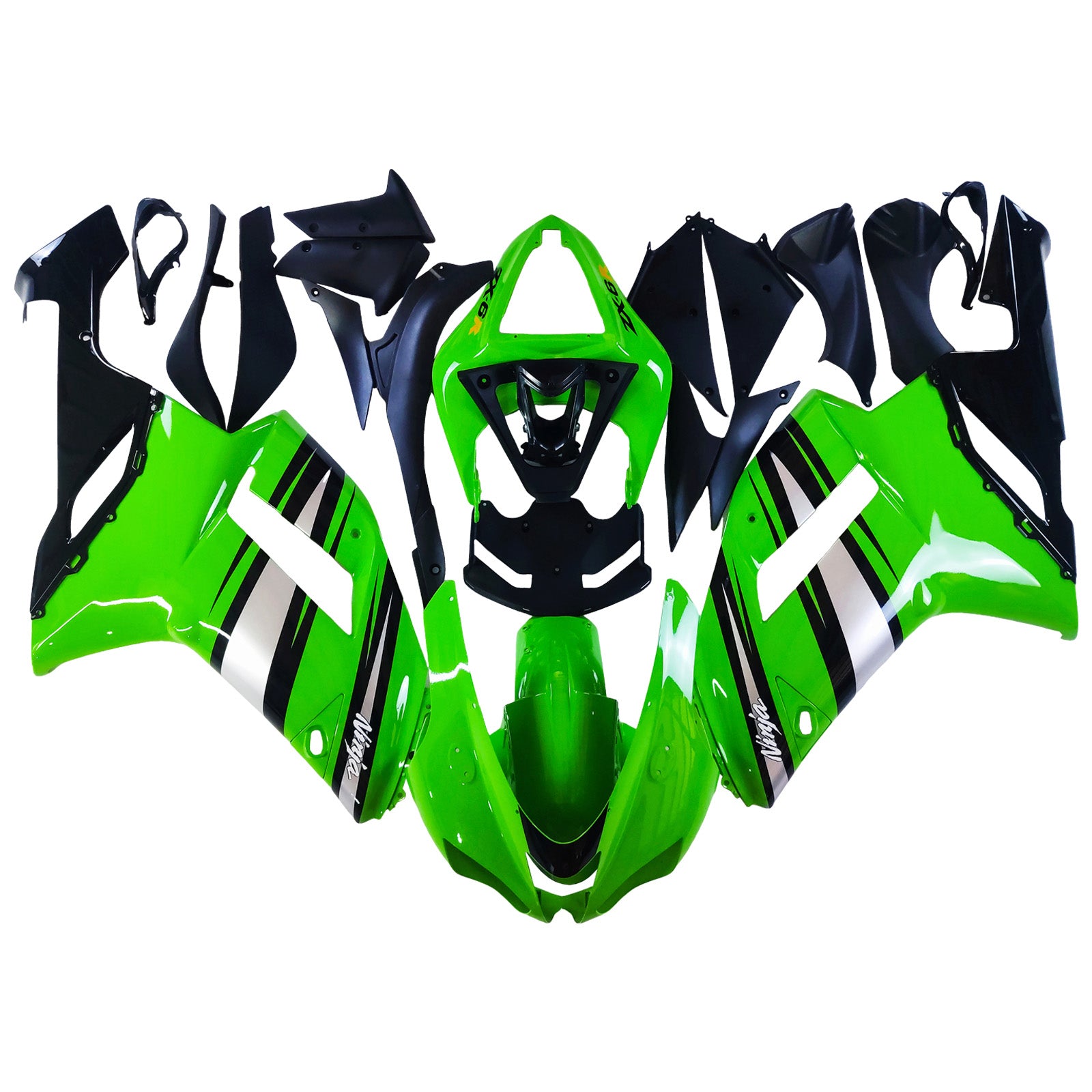 ZX6R 636 (2007-2008) Bodywork Fairing ABS Injection Molded Plastics Set 18 Color Generic