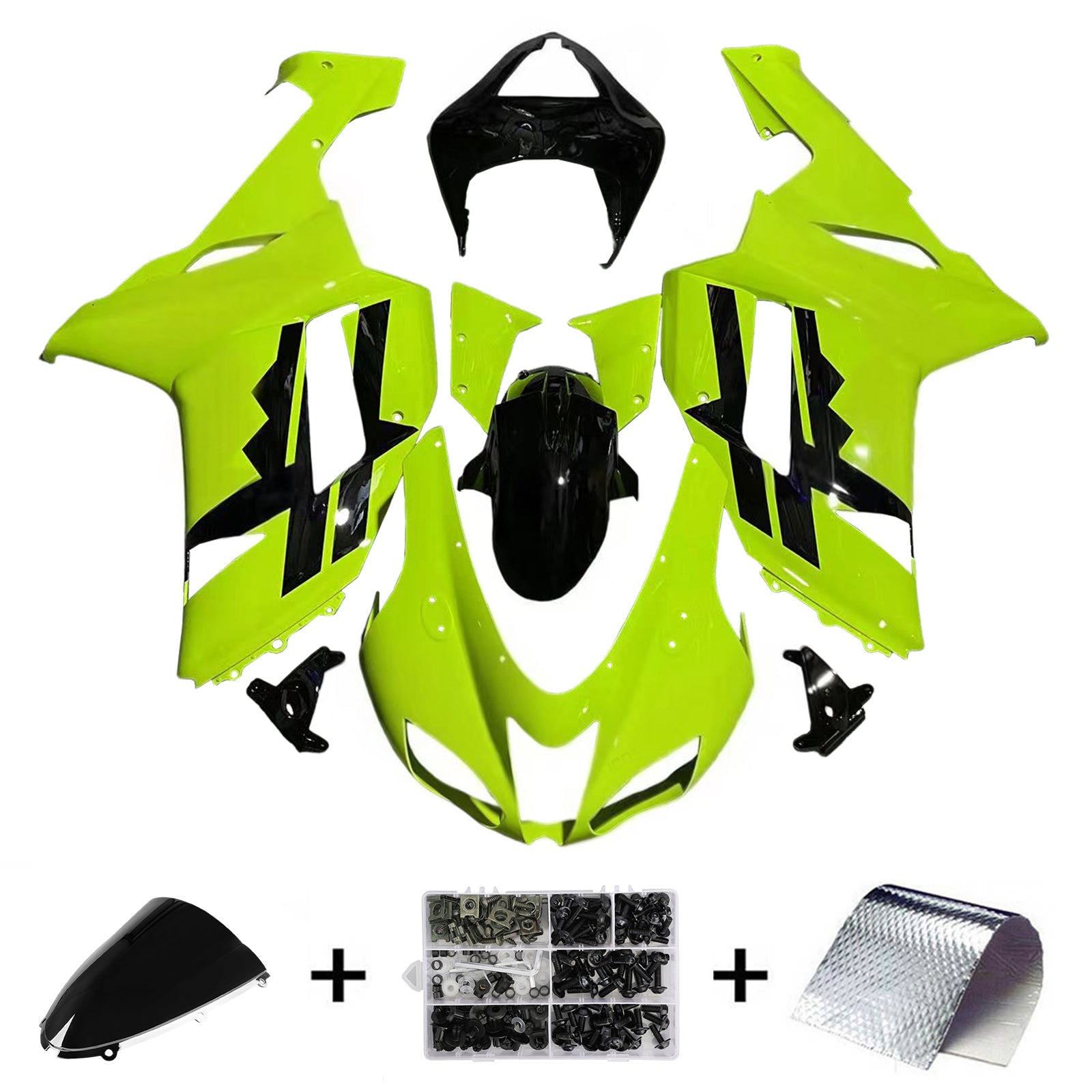 Kawasaki ZX6R 636 2007-2008 Fairing Kit Bodywork Plastic ABS