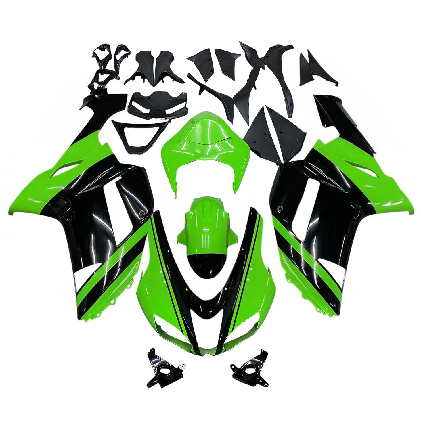 가와사키 ZX6R 636 2007-2008 페어링 키트 차체 플라스틱 ABS