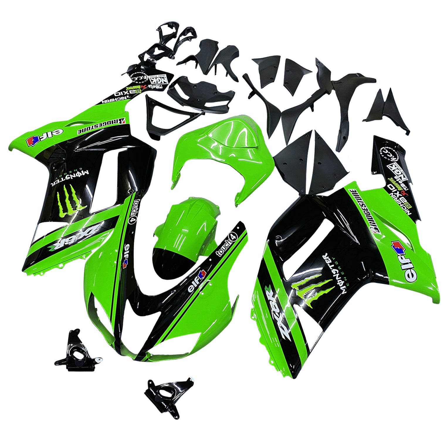 Kawasaki ZX6R 636 2007-2008 Fairing Kit Bodywork Plastic ABS