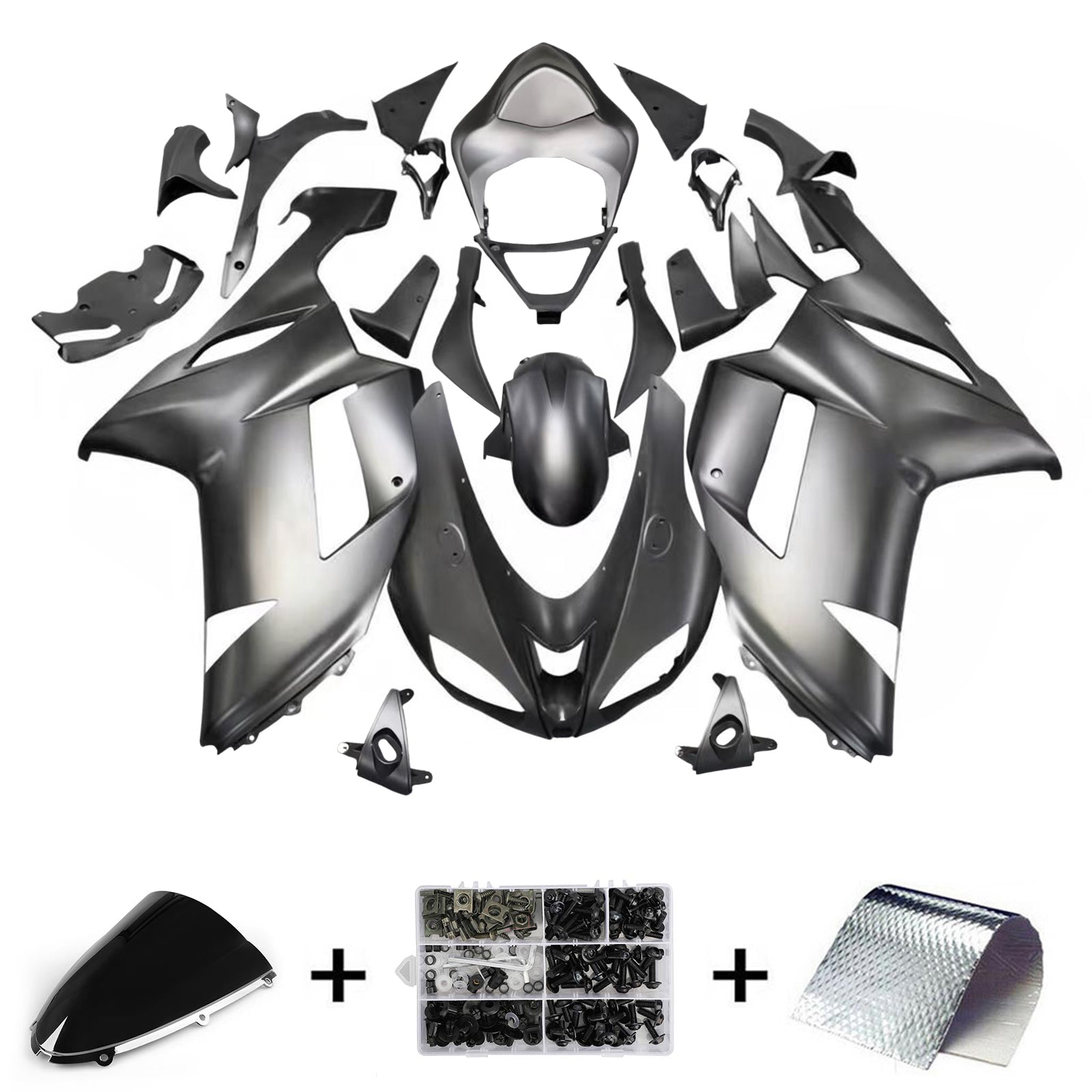 Kawasaki ZX6R 636 2007-2008 Fairing Kit Bodywork Plastic ABS