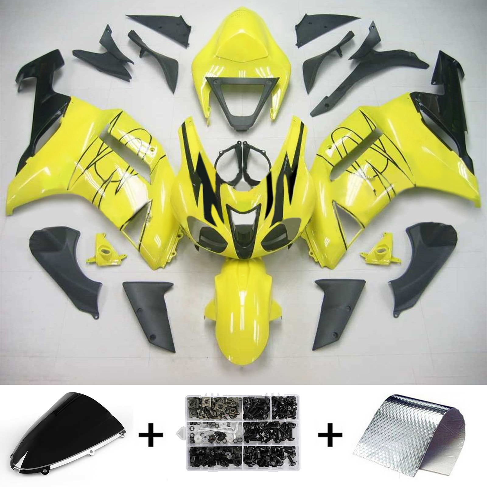 가와사키 ZX6R 636 2007-2008용 일반 페어링 키트