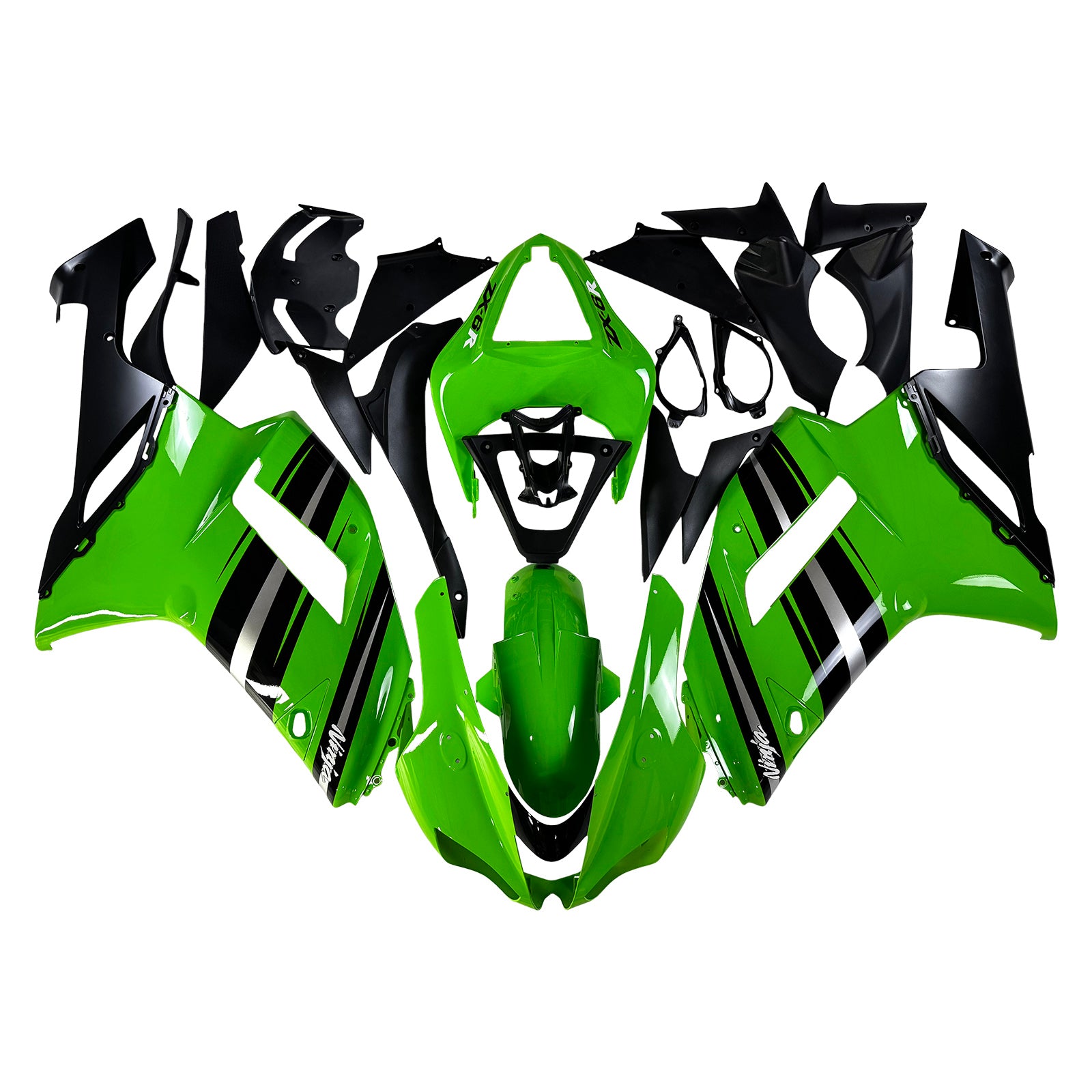 Injection Fairing Kit Bodywork Plastic ABS fit For 2007-2008 Kawasaki ZX6R 636