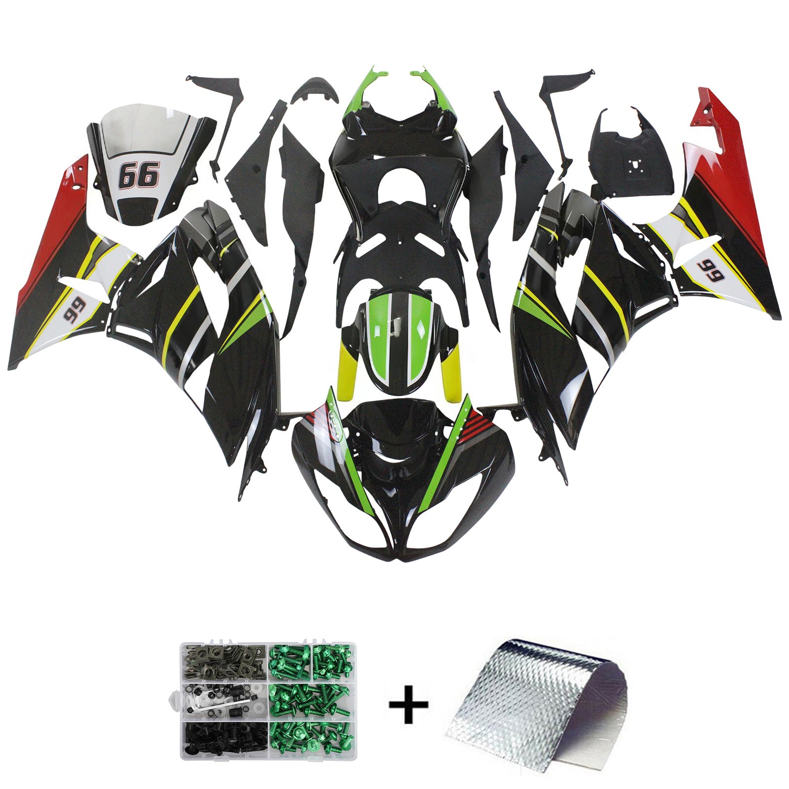 Kit Carenado Para Kawasaki ZX6R 636 2009-2012 Genérico