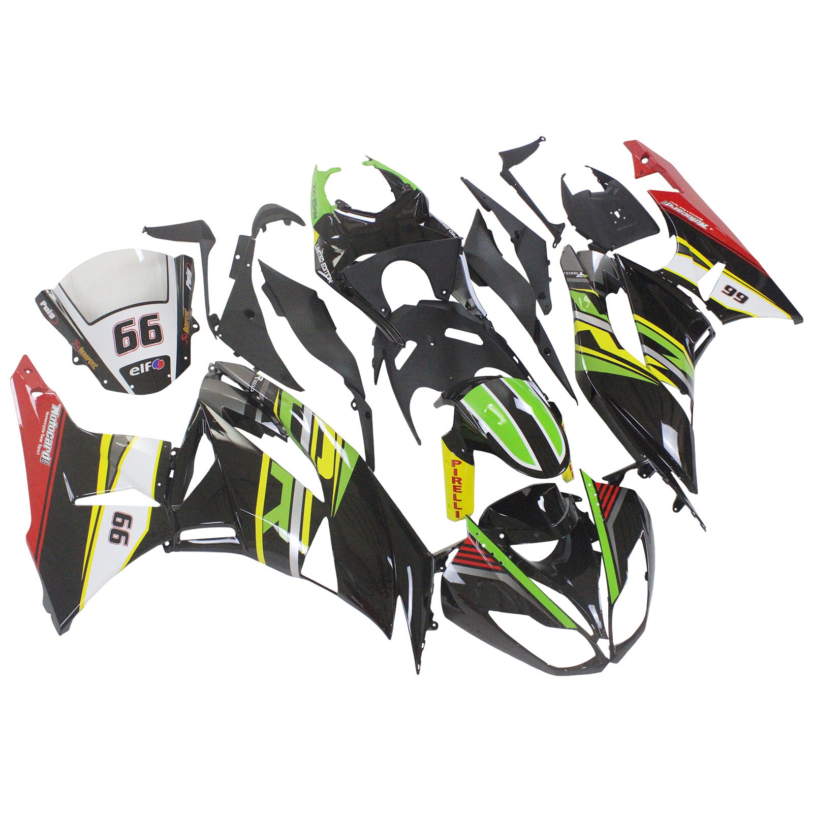Kit Carenado Para Kawasaki ZX6R 636 2009-2012 Genérico