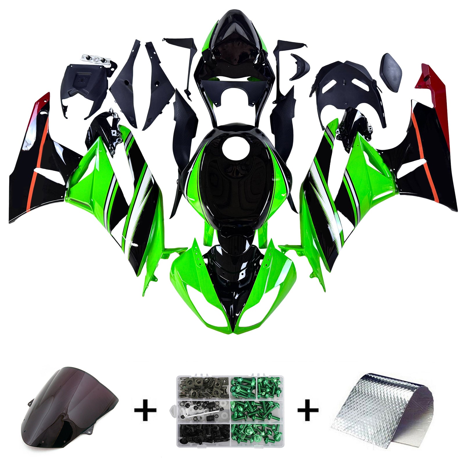 Kawasaki ZX6R 636 2009-2012 Fairing Kit Bodywork Plastic ABS