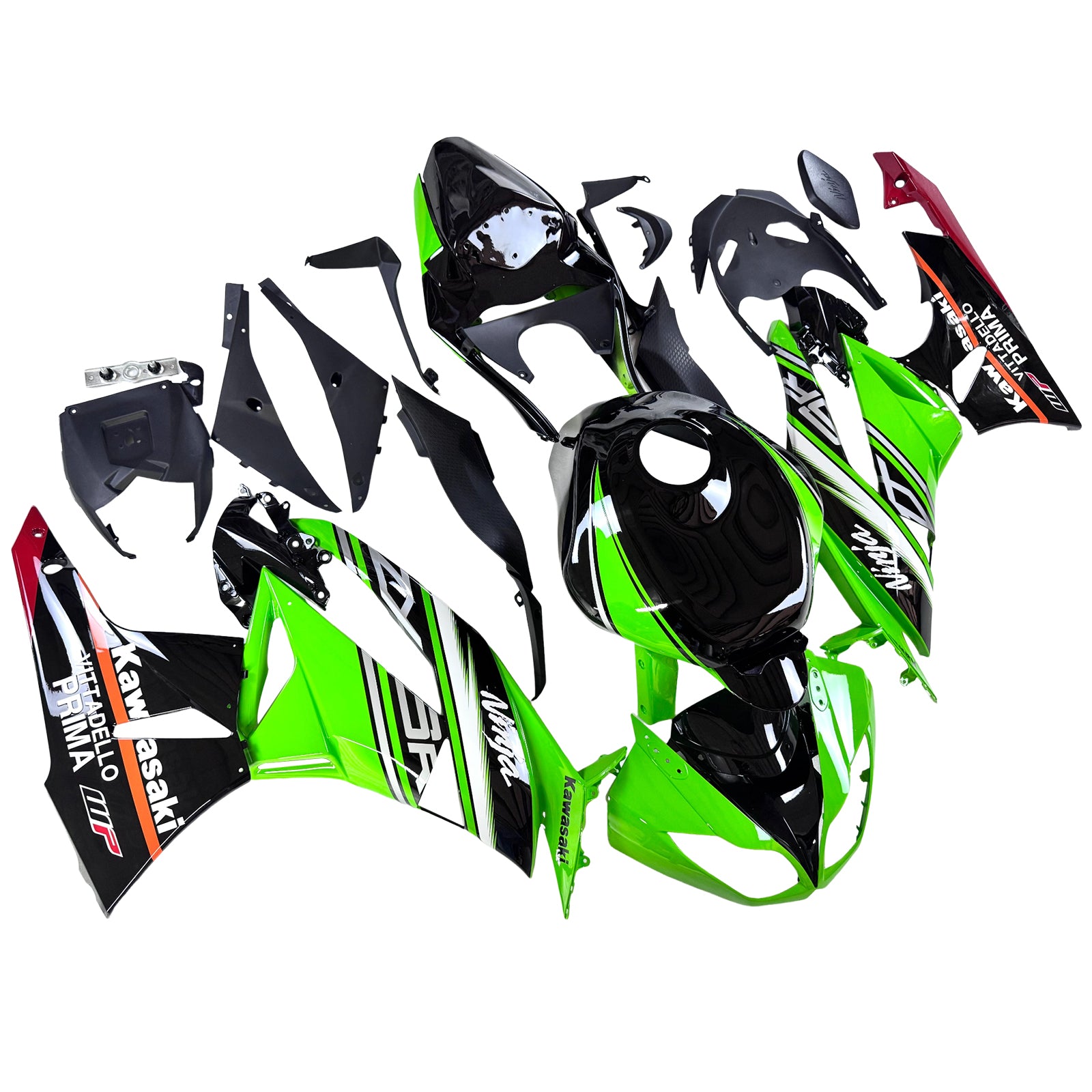 Kawasaki ZX6R 636 2009-2012 Fairing Kit Bodywork Plastic ABS